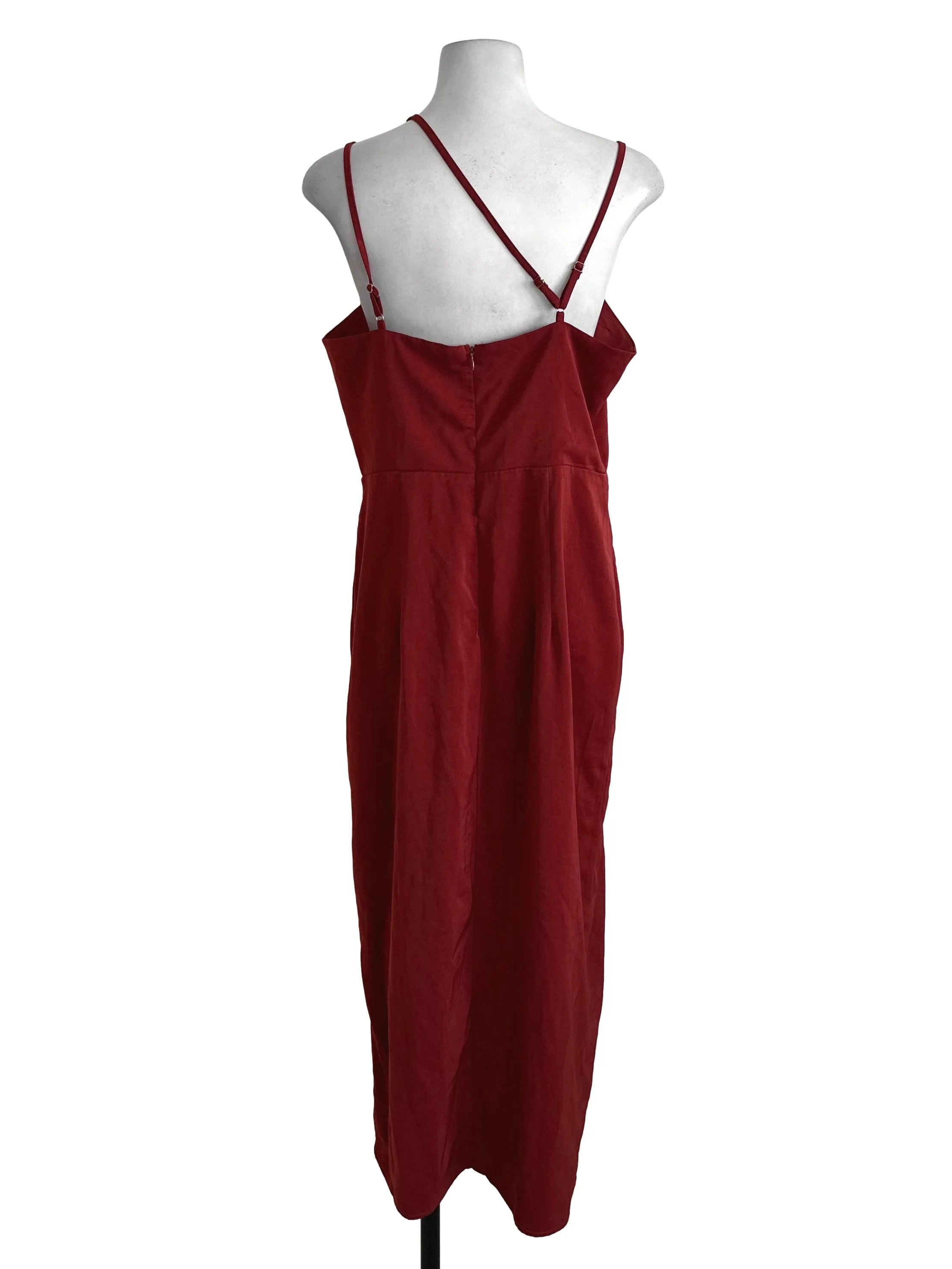 Ruby Red Spaghetti Strap Square Neck Dress TTR - Image 2