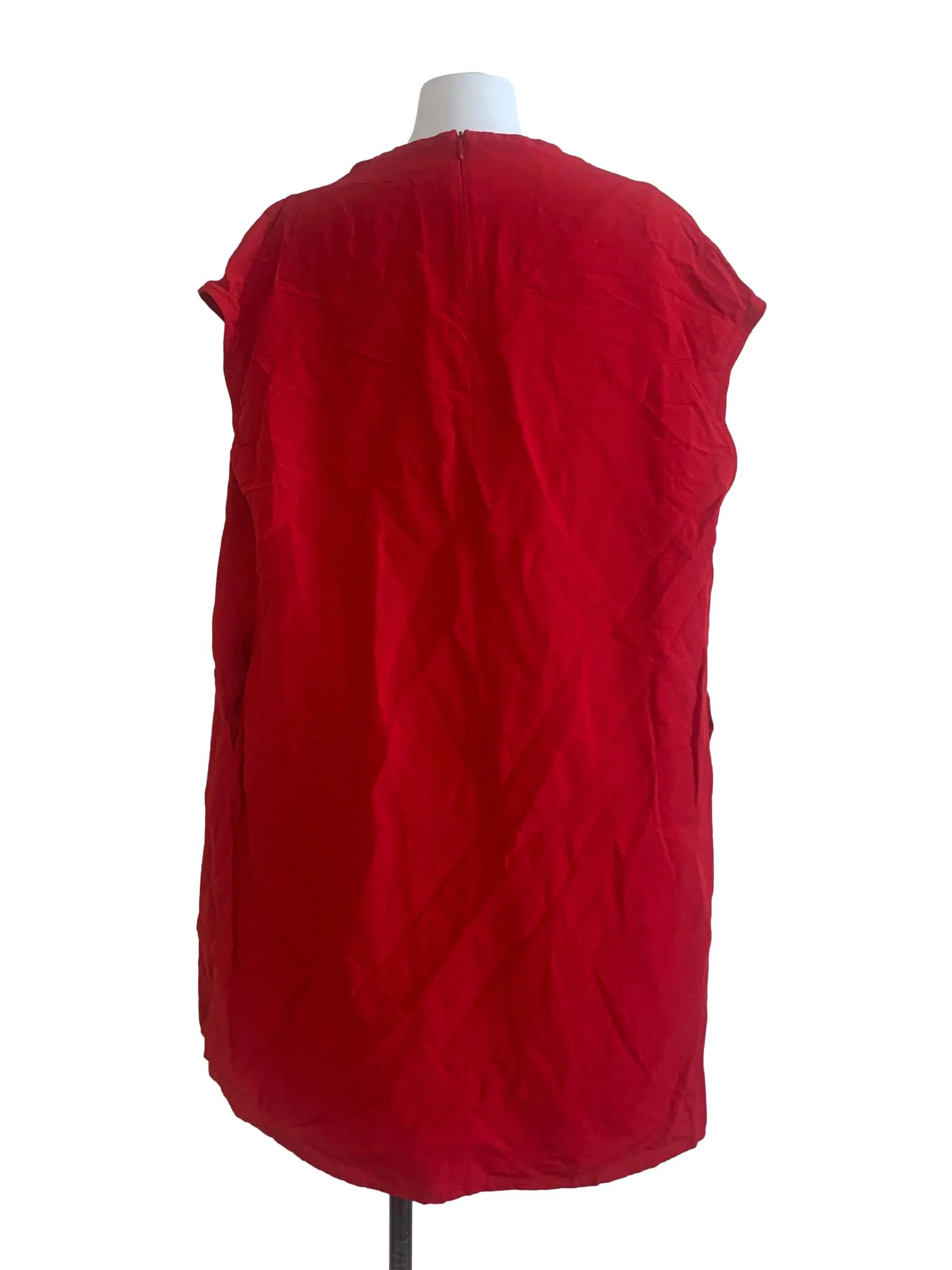Ruby Red Trapezoid Dress - Image 2