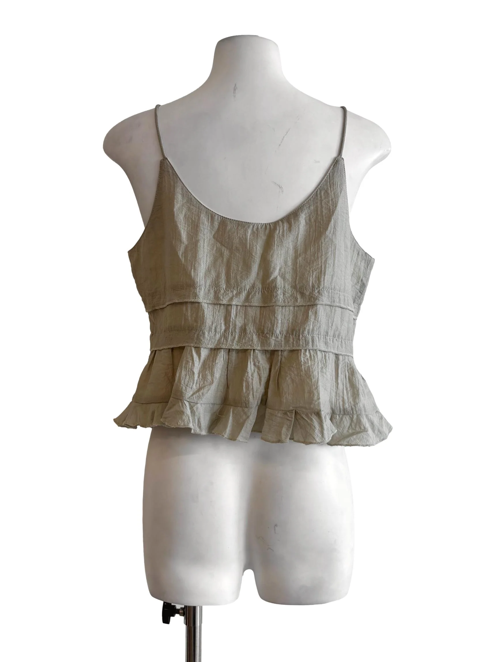 Sage Green Layered Cotton Top TTR - Image 2