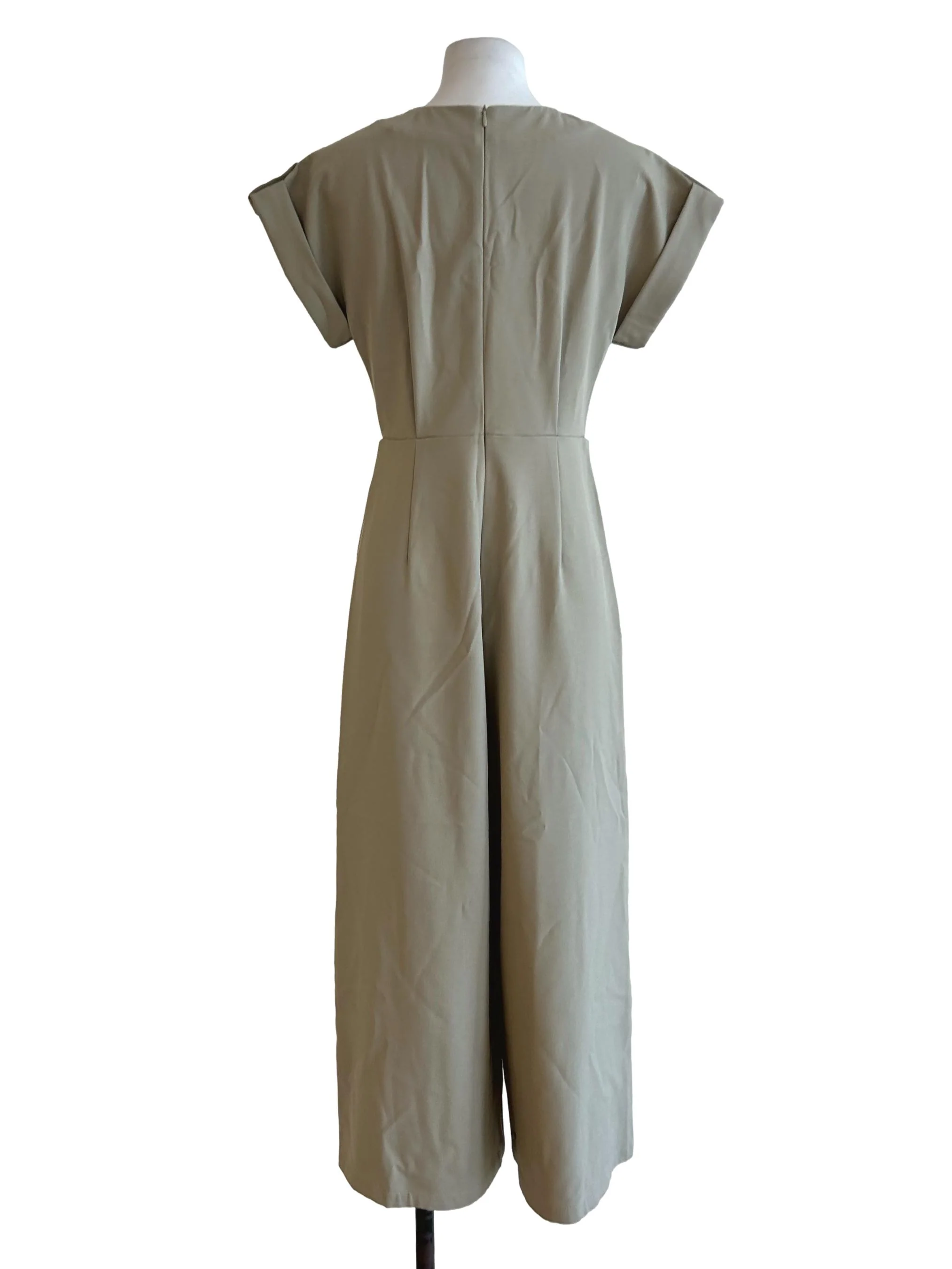 Sage Green Short Sleeves Jumpsuits - Image 2