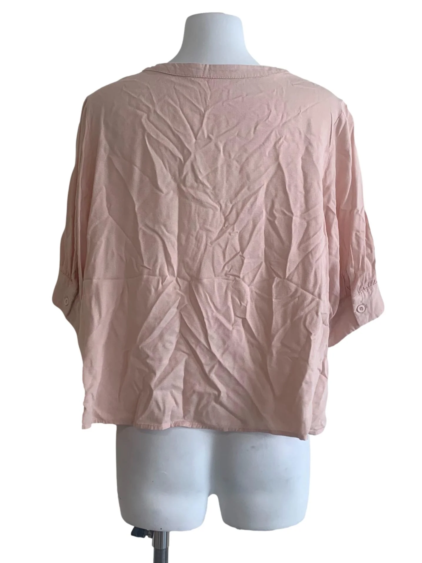 Salmon Pink Bishop Sleeve Top - Image 2
