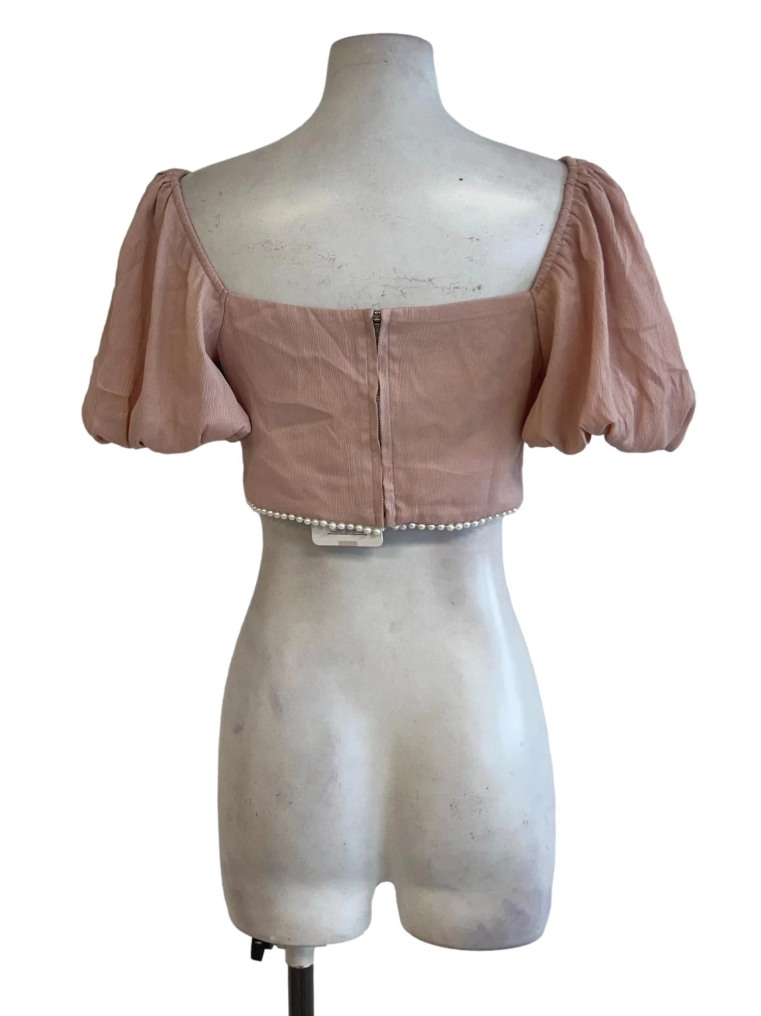Salmon Pink Textured Top - Image 2