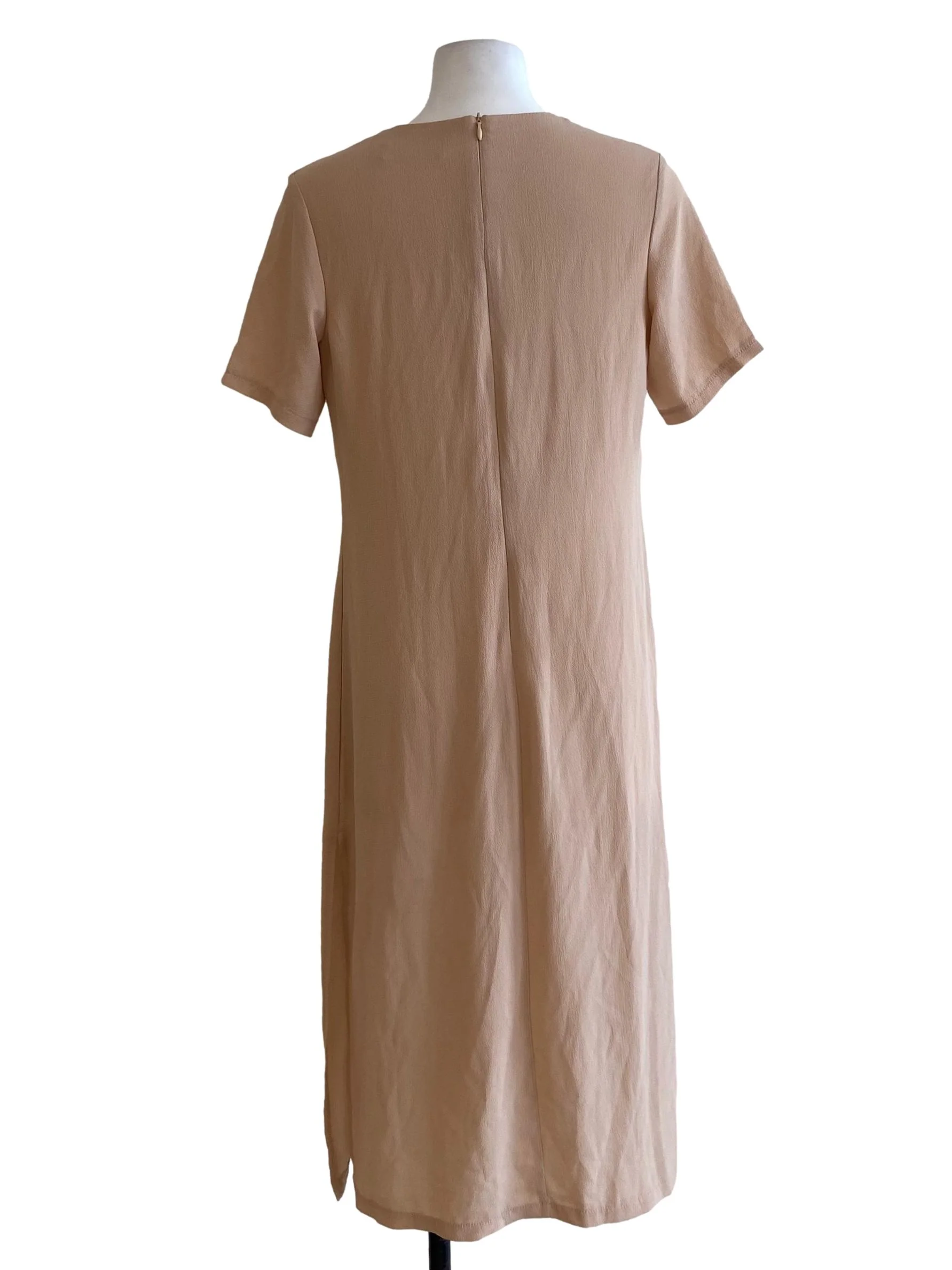 Salmon Side Slit Slip Dress - Image 2