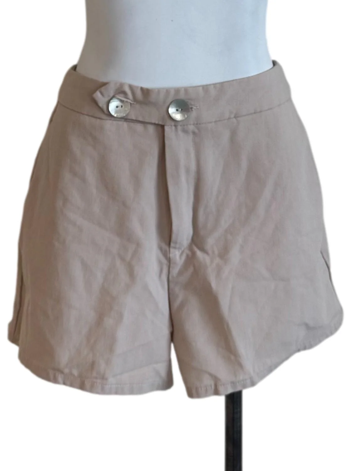 Sand Beige Casual Shorts