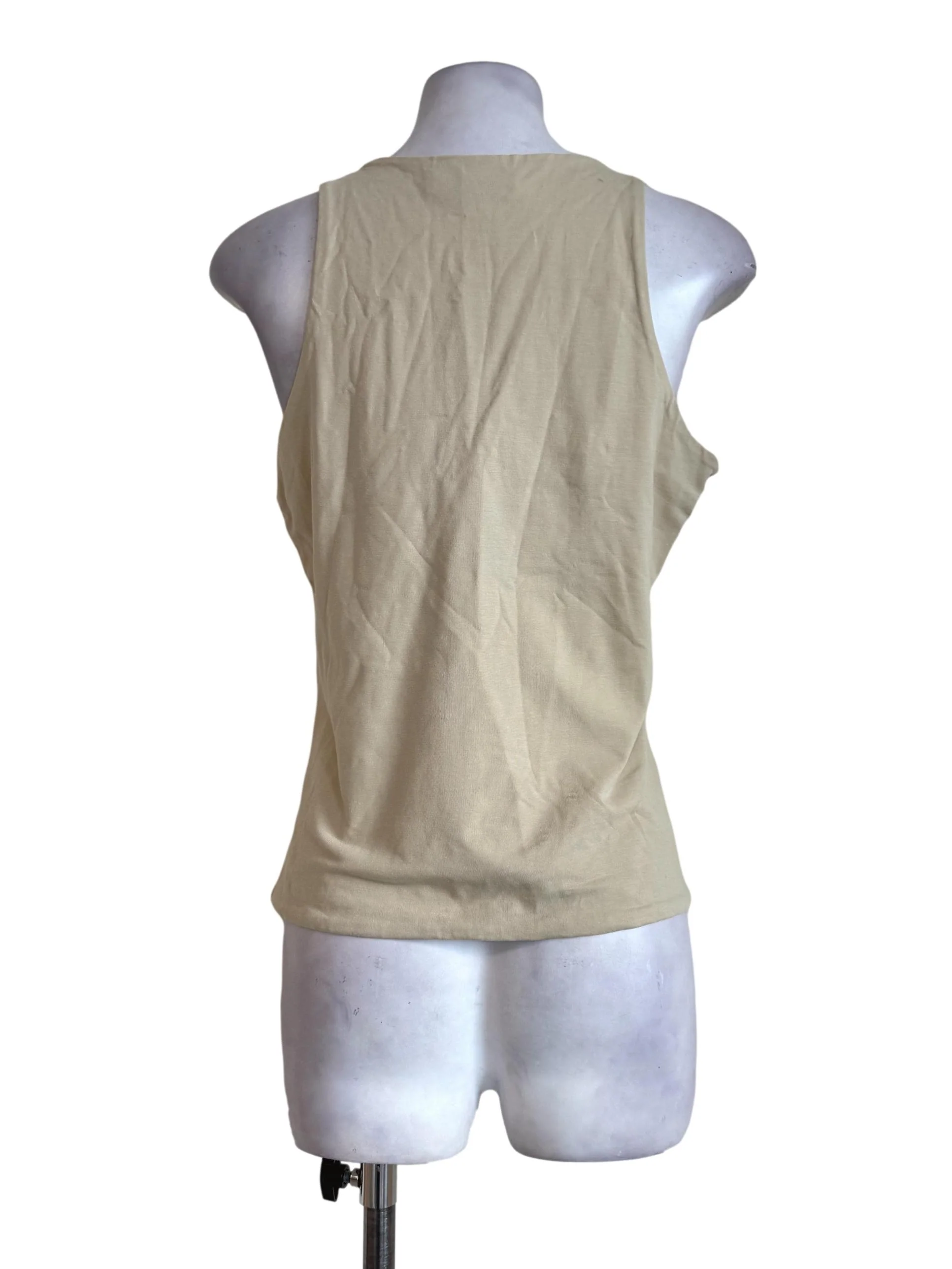 Sand Beige Sleeveless Top LB - Image 2