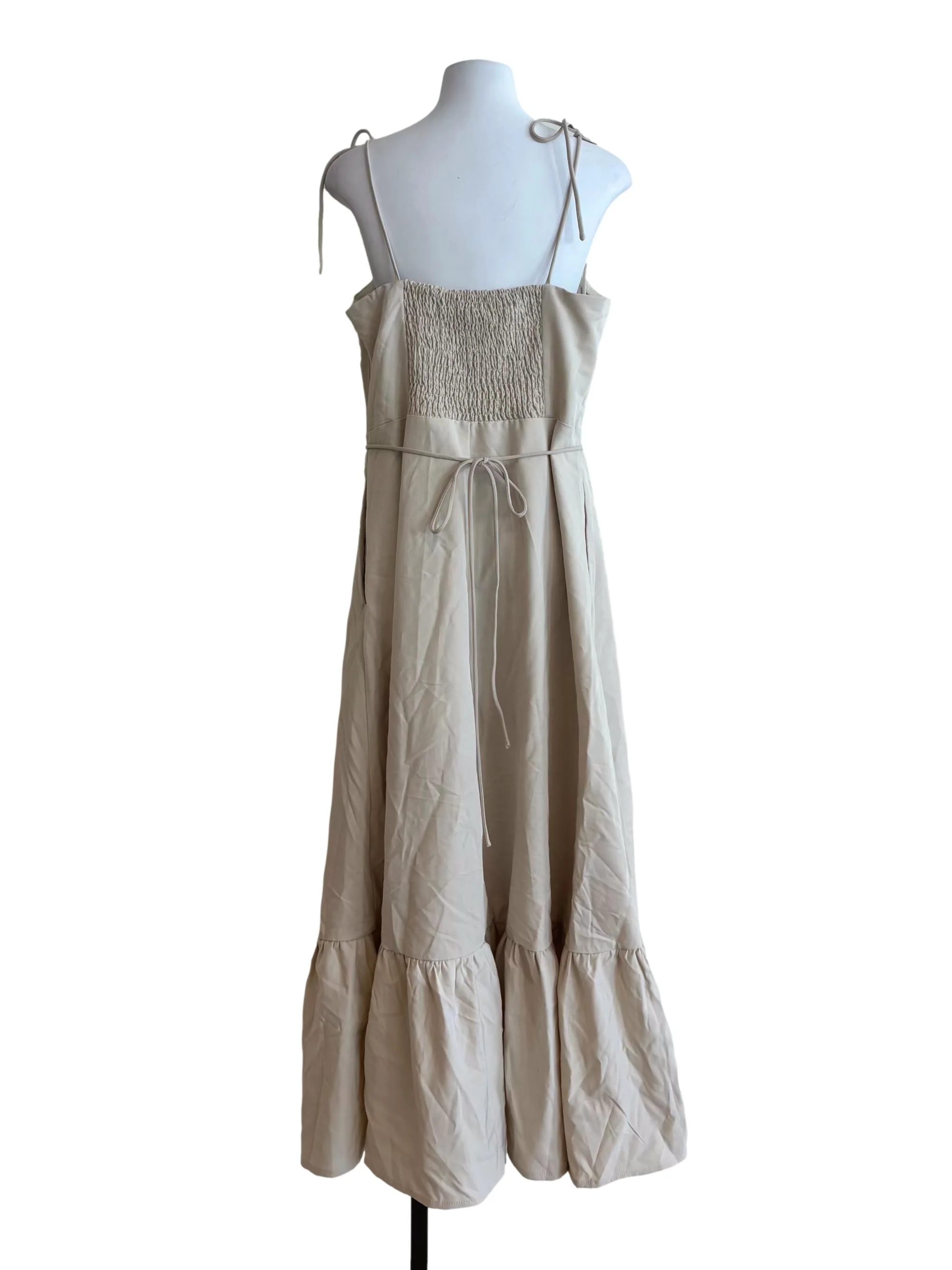 Sand Beige Sweetheart A-Line Dress - Image 2