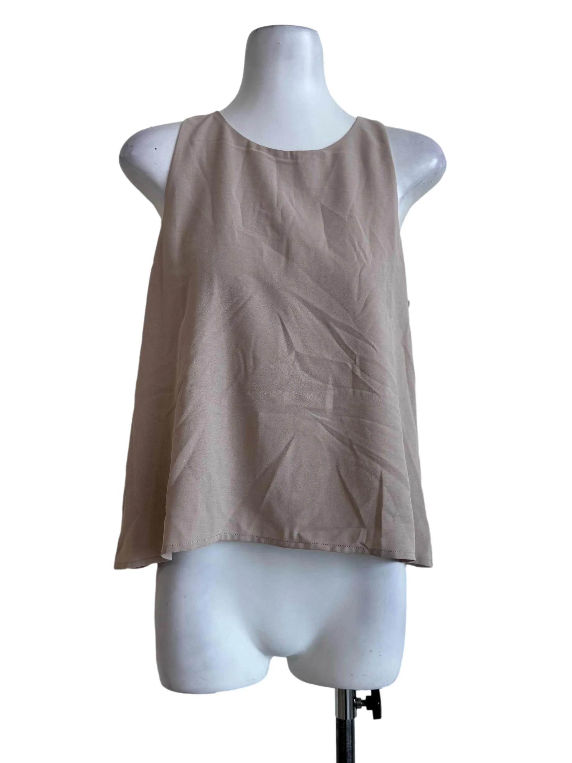 Sand Brown Sleeveless Top