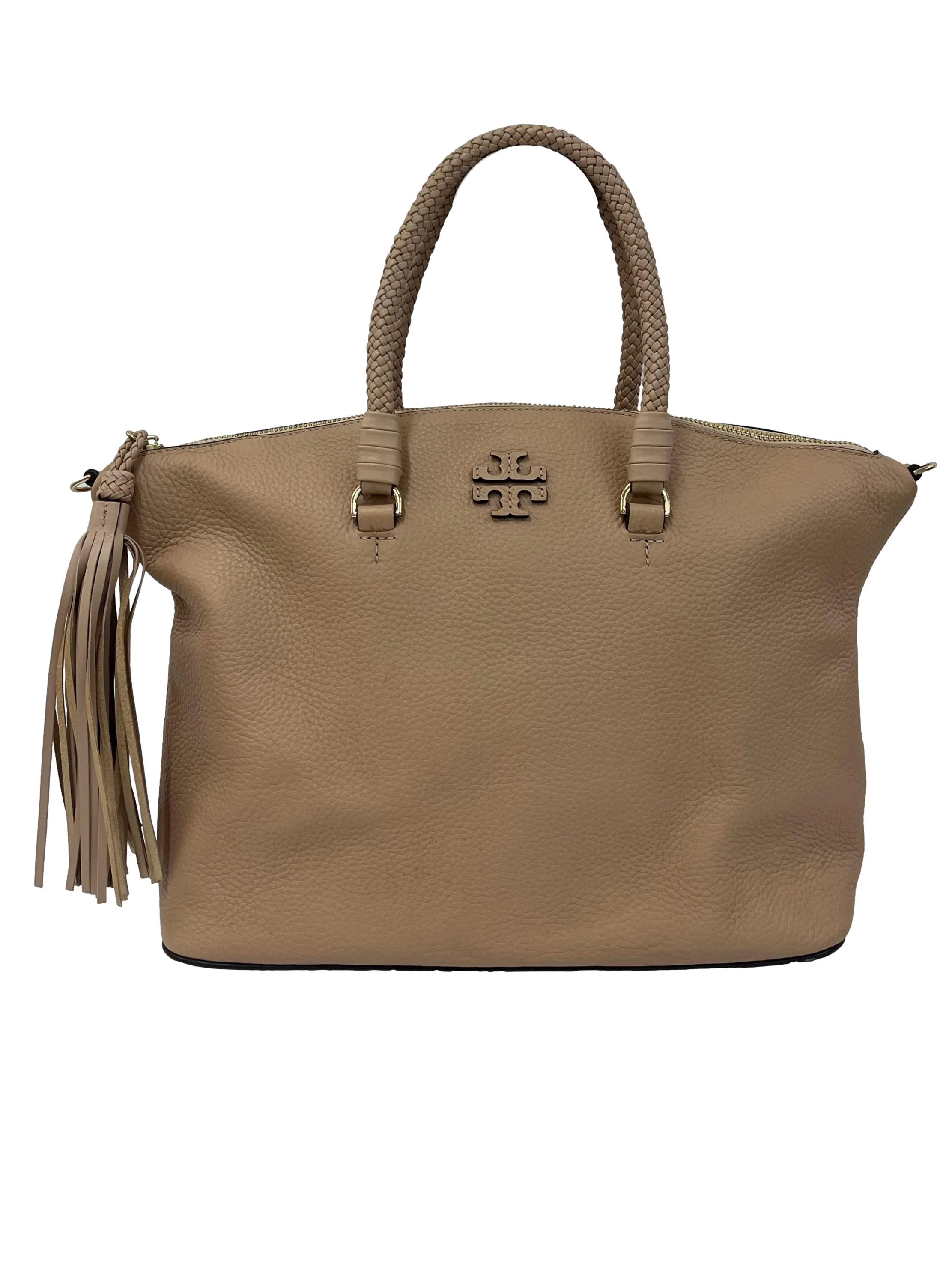 Sand Leather Taylor Satchel Handbag With Detachable Straps CSN
