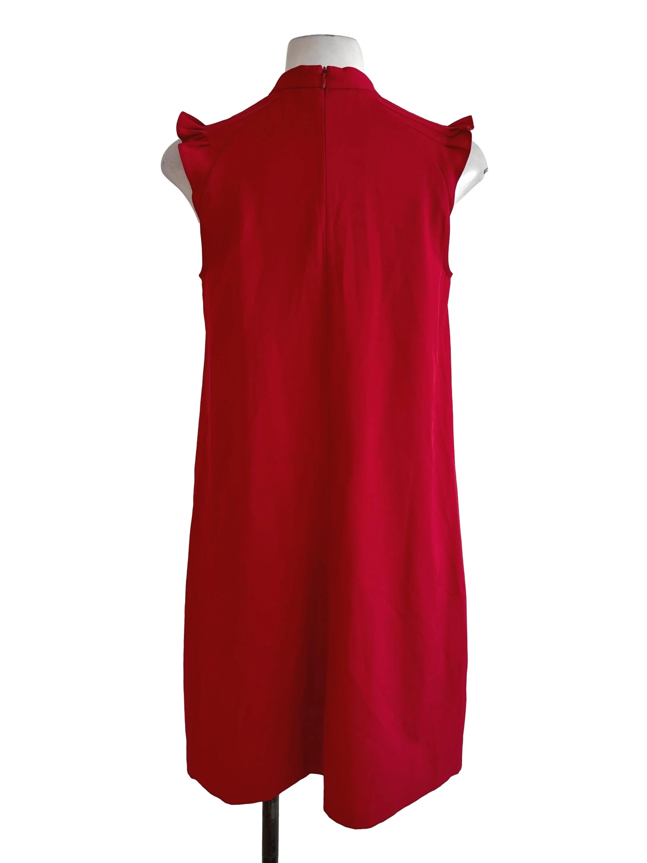 Sashay Red V Neck Shift Dress LB - Image 2