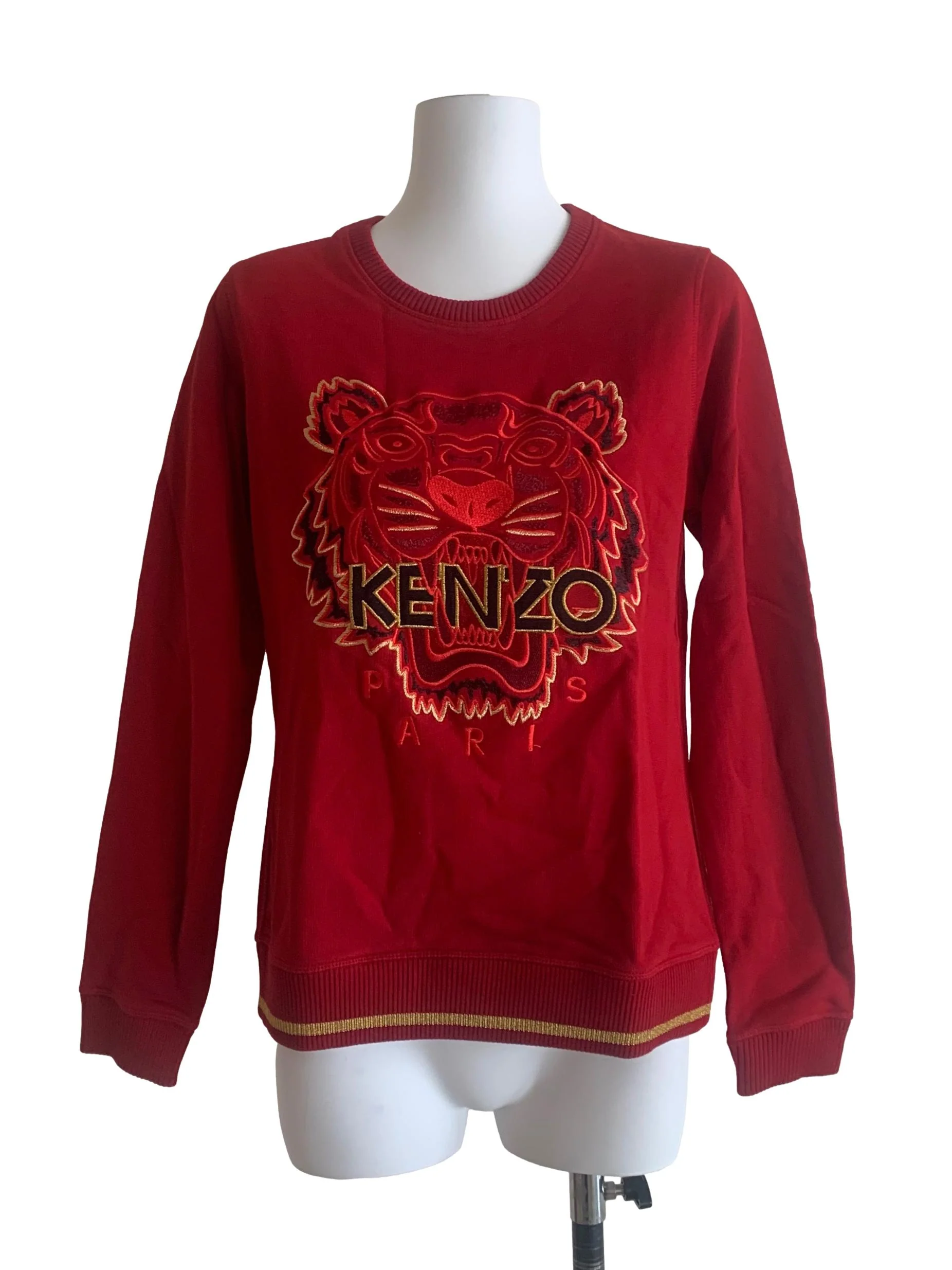 Scarlet Red Embroidered Long Sleeve Top