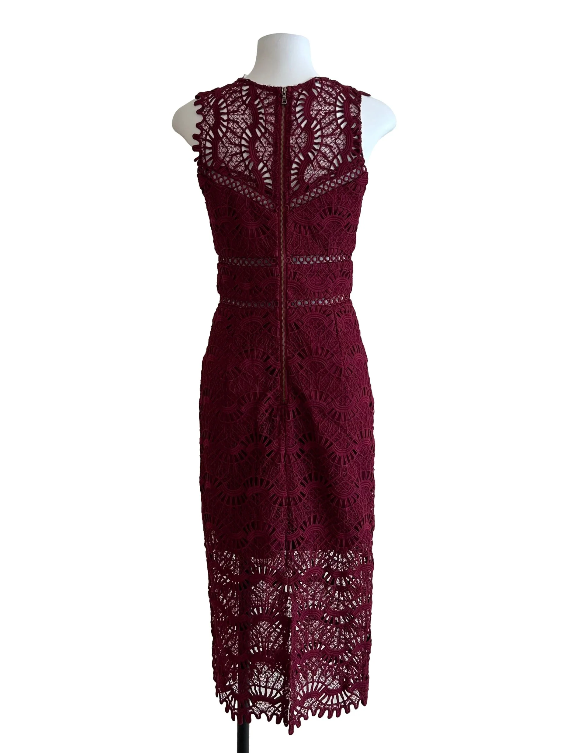 Scarlet Red Eyelet Dress - Image 2