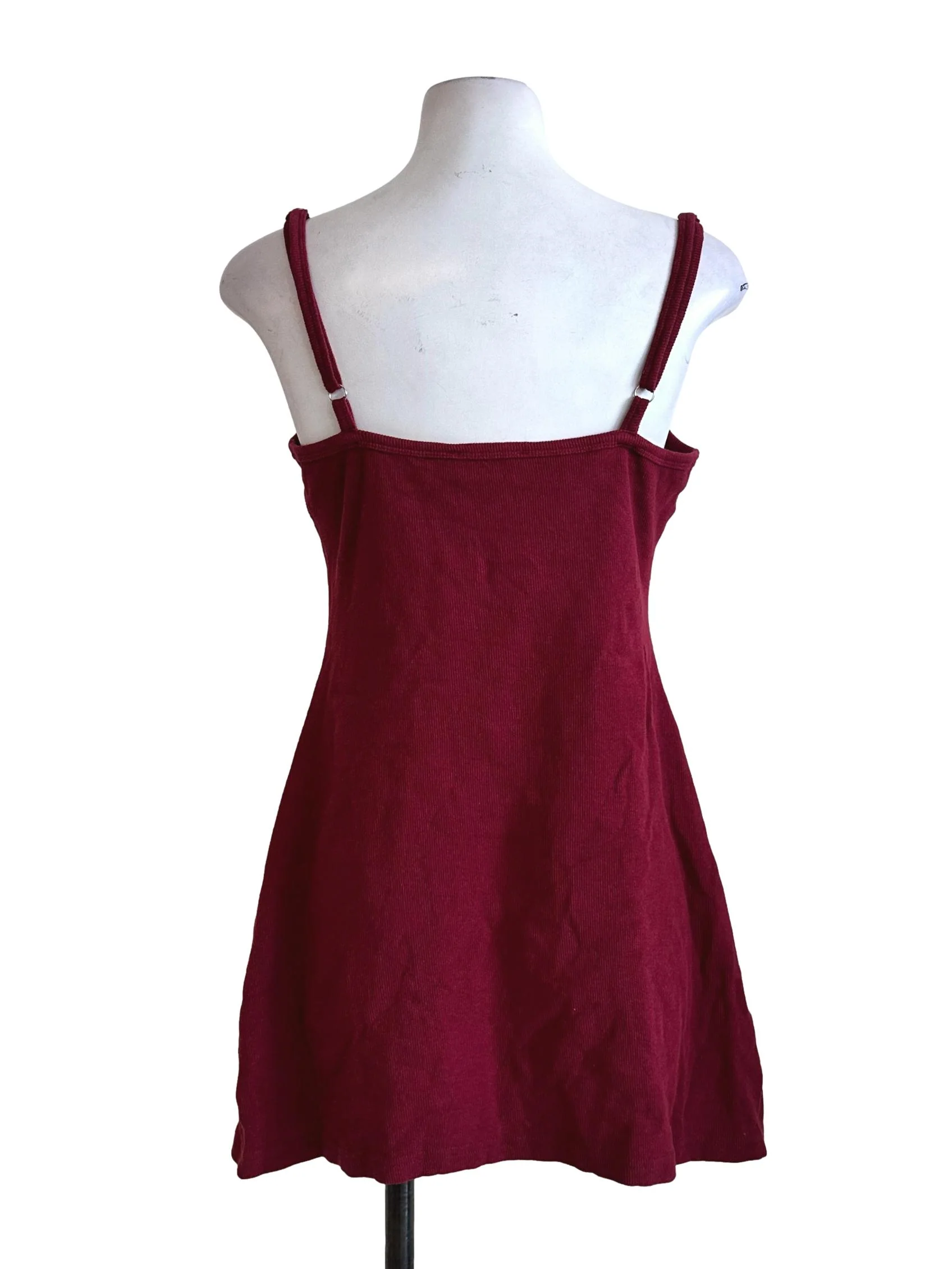 Scarlet Red Padded Sleeveless Mini Dress YHF - Image 2