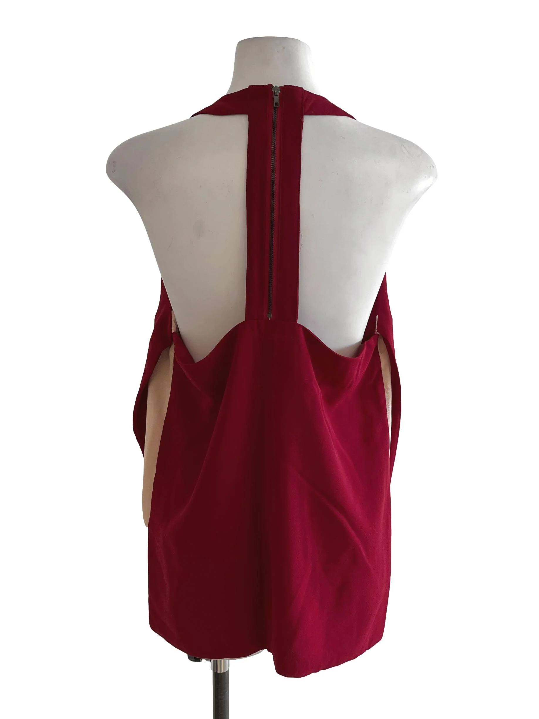 Scarlet Red Parchment Beige Halter Top - Image 2