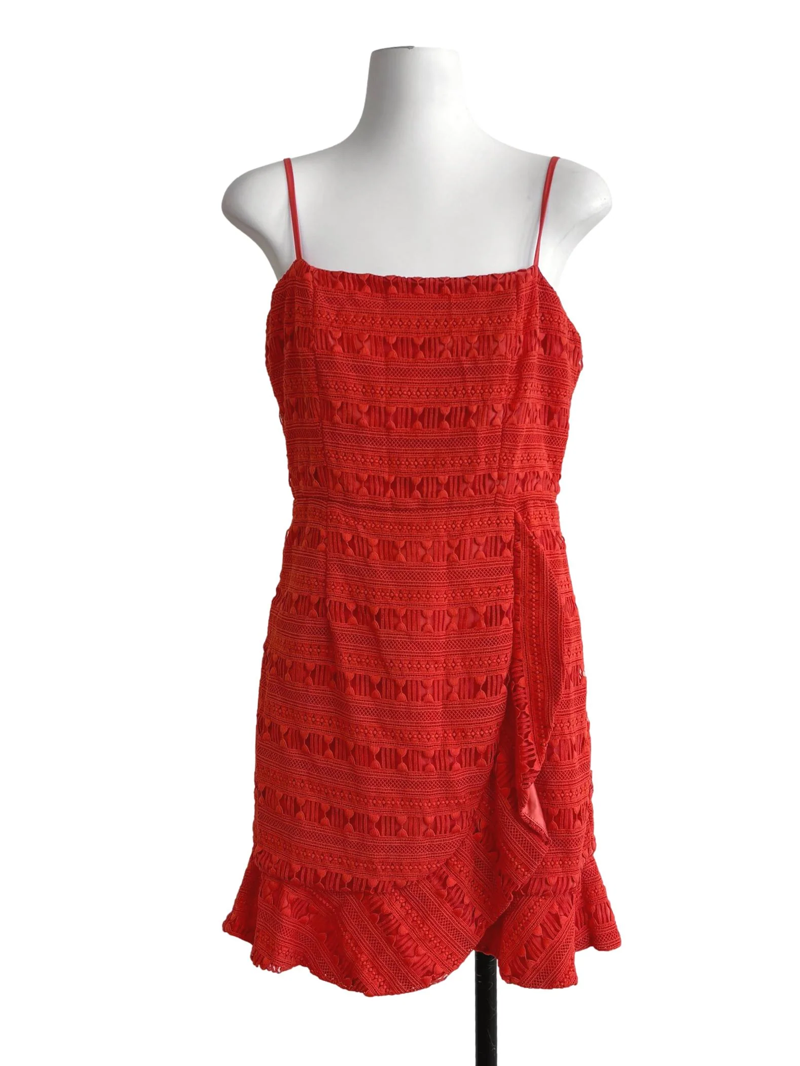 Scarlet Red Textured Cami Dress