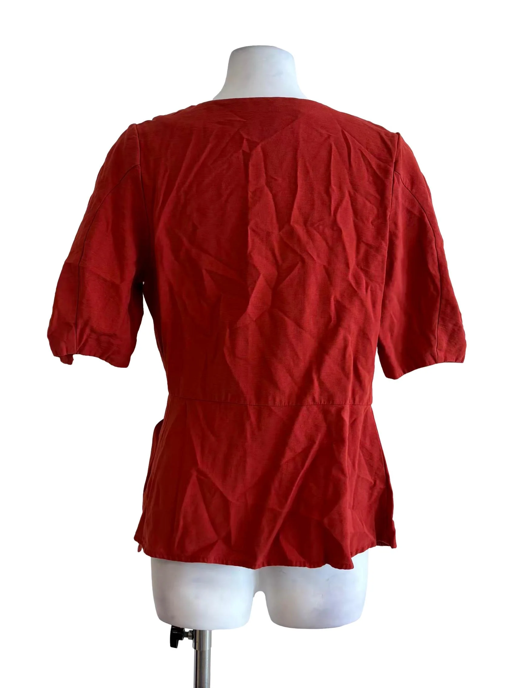 Scarlet Surplice Linen Top - Image 2