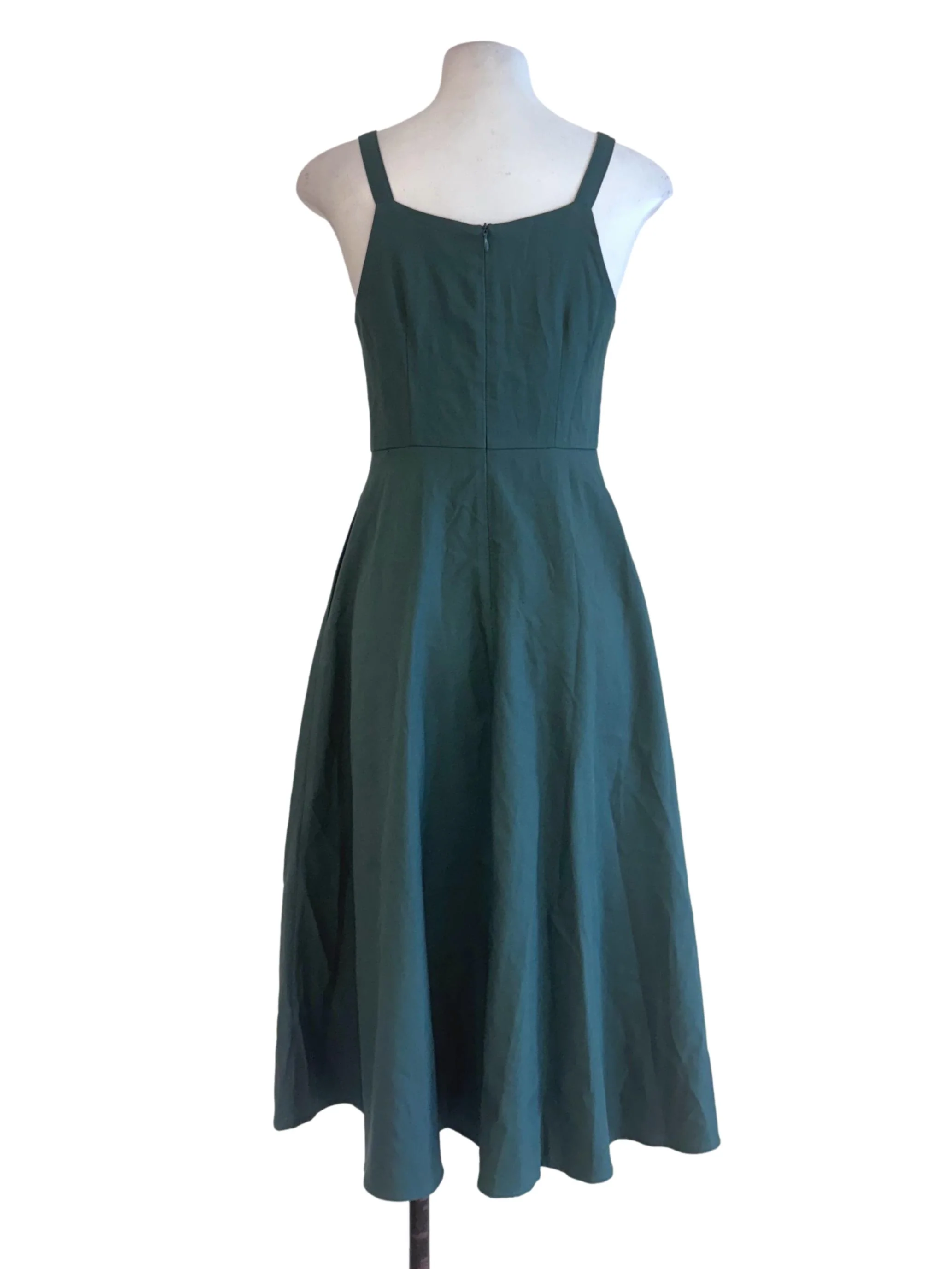 Seaweed Green Plain Sundress - Image 2