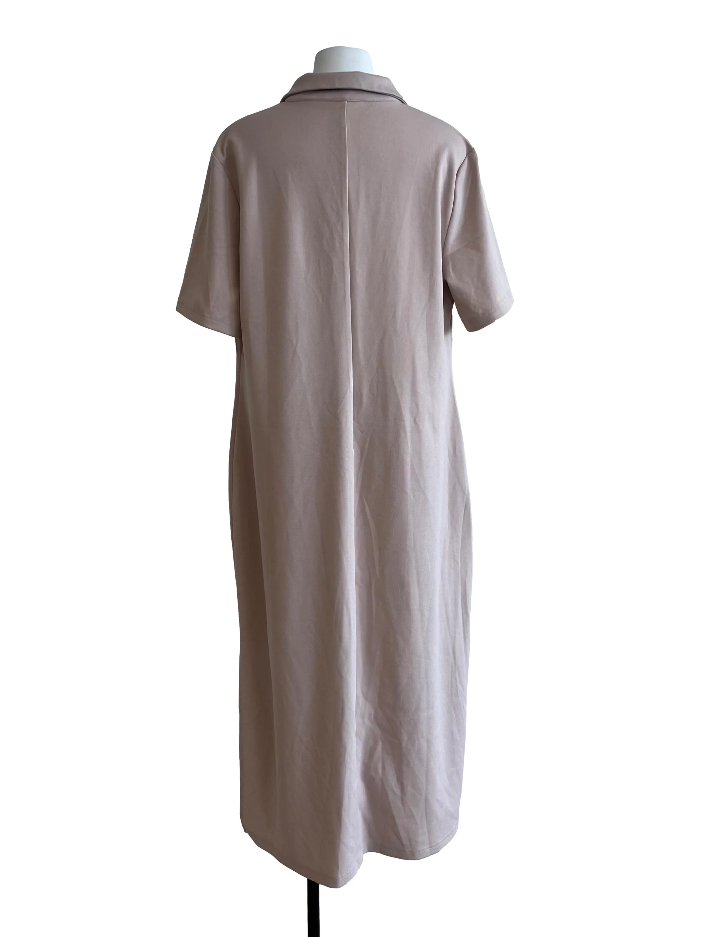 Sepia Beige Collared Dress - Image 2