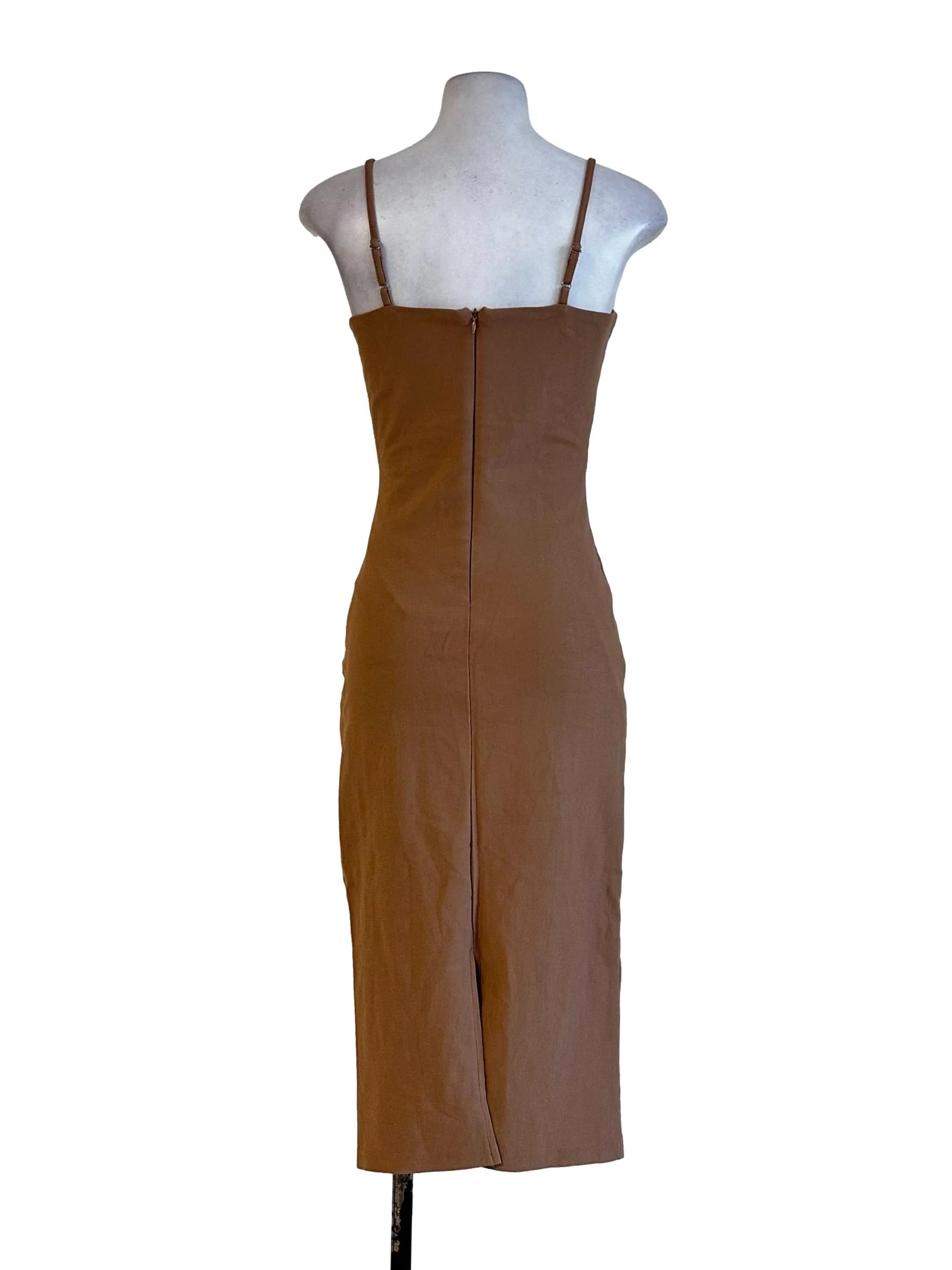 Sepia Beige Slip Back Dress - Image 2