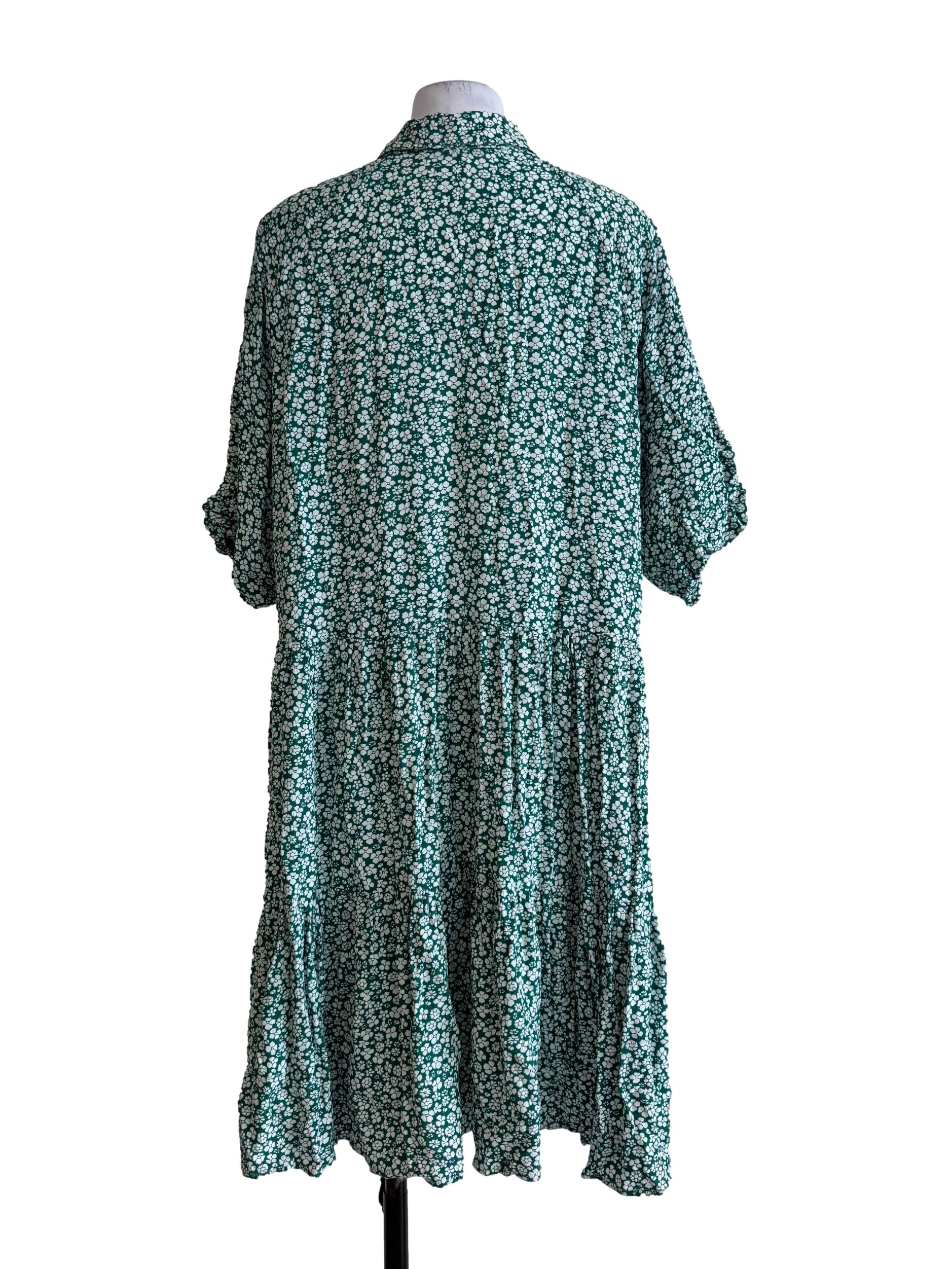Shamrock Floral V Neck Dress - Image 2