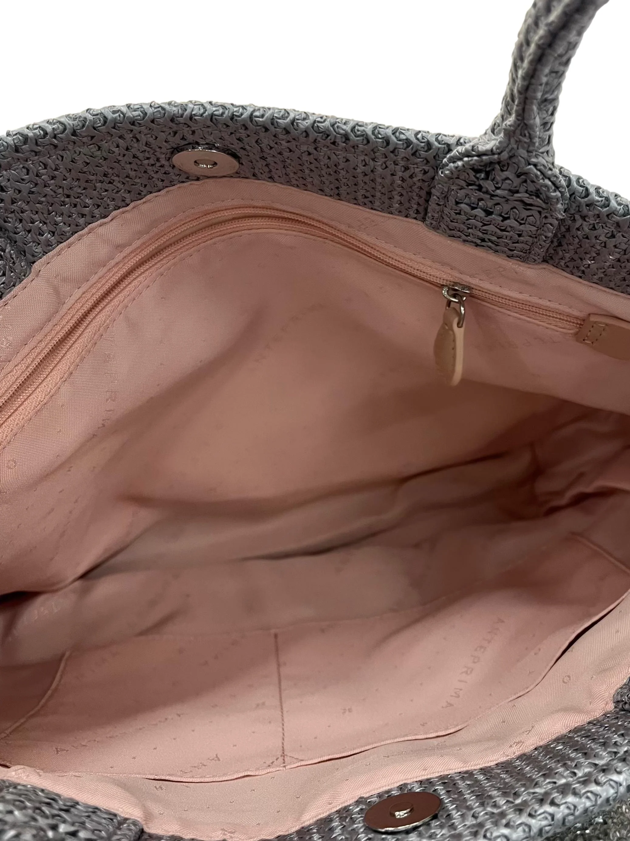 Silver Incanto Raffia Shoulder Bag - Image 4