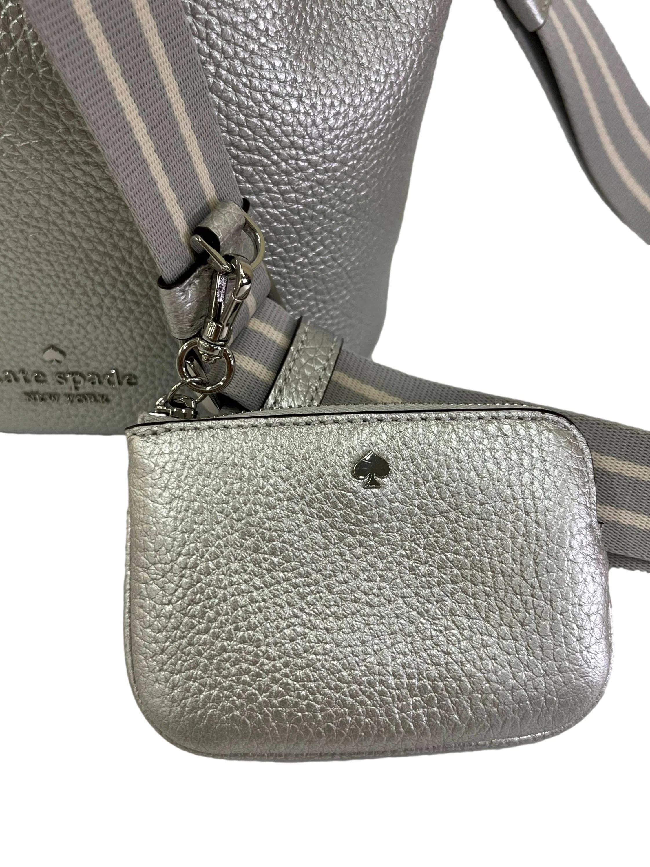 Silver Leather Rosie Mini Bucket Bag CSN - Image 4