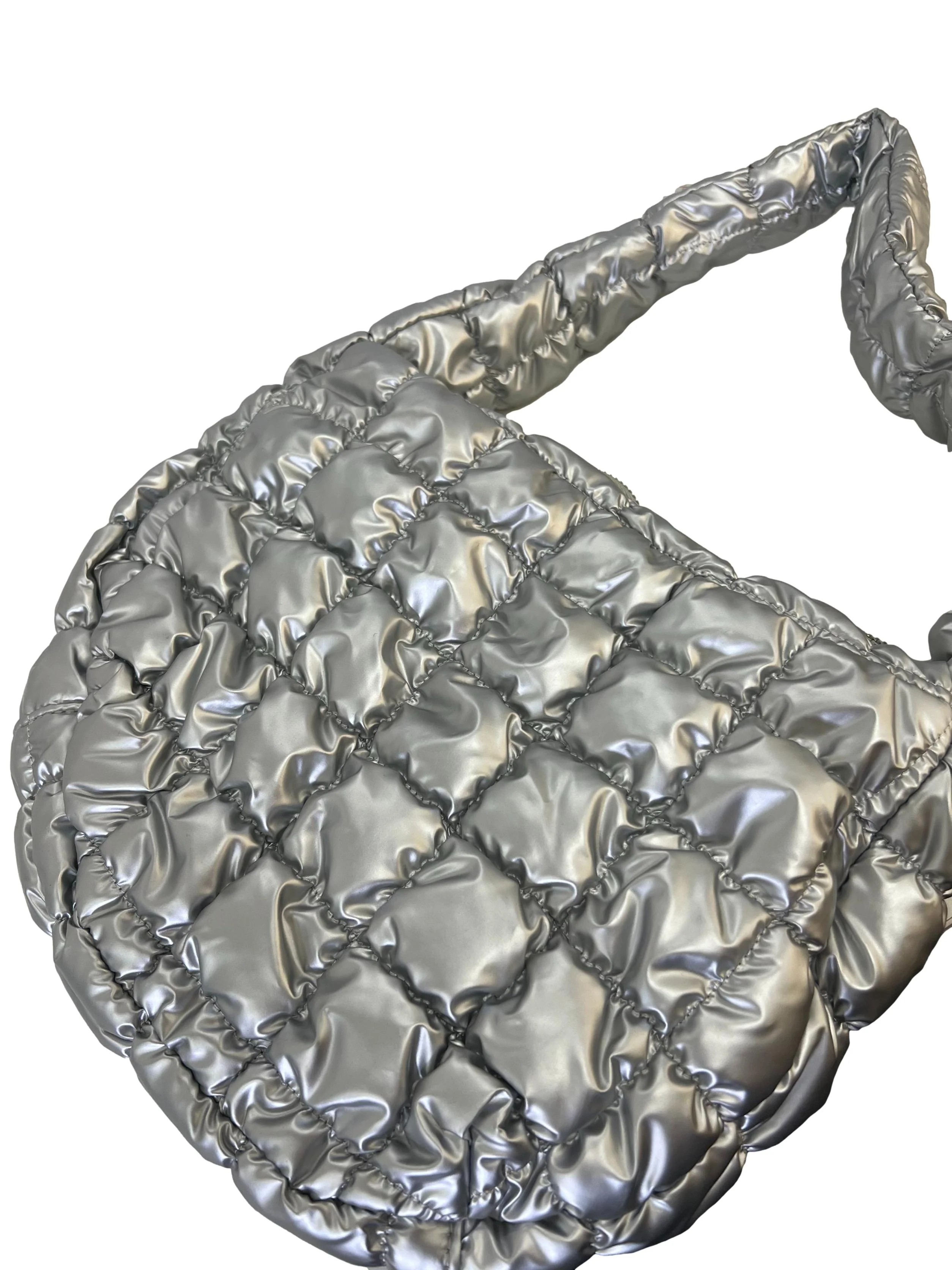 Silver Quilted Micro Bag - Image 4