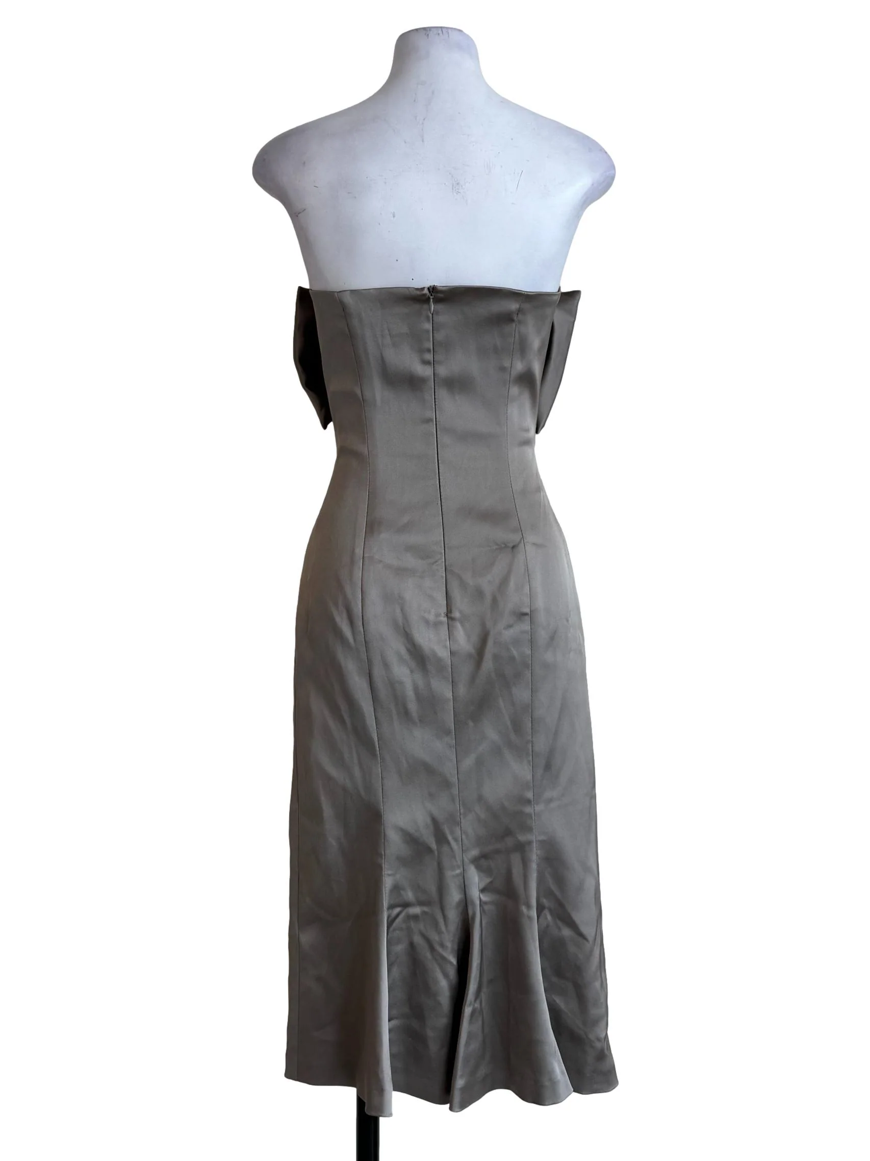 Silver Strapless Hourglass Dress - Image 2