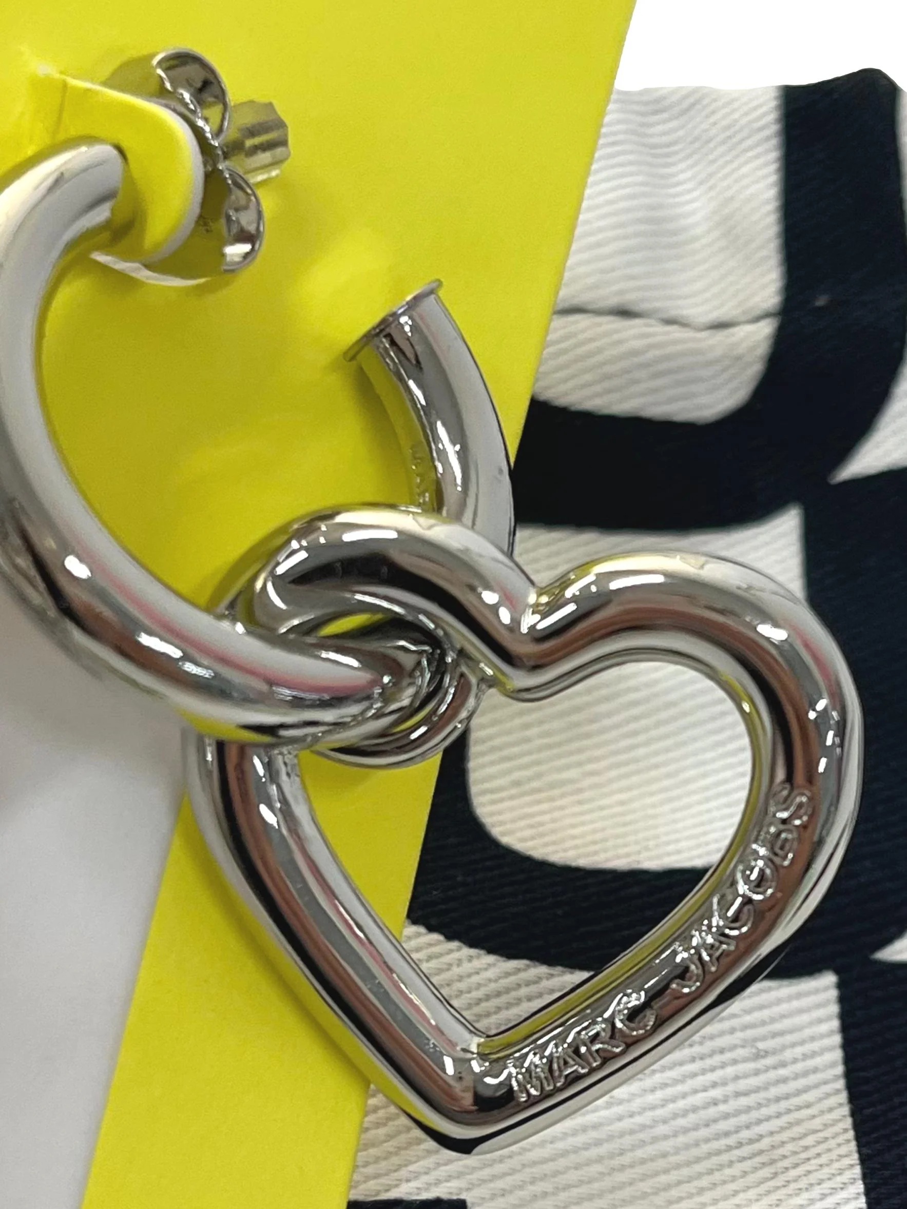 Silver The Charmed Double Heart Hoops Earrings In Silver CSN - Image 2