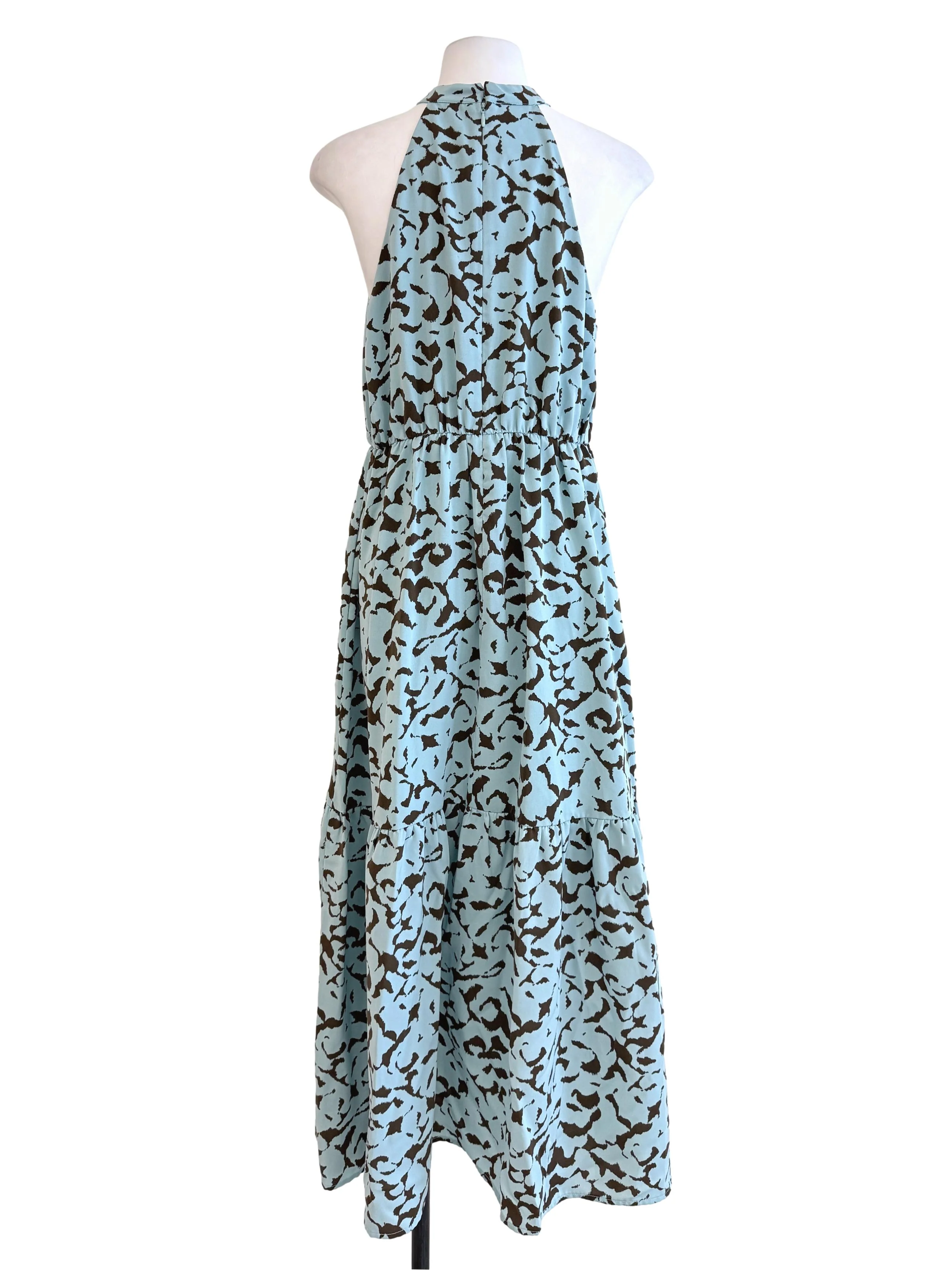 Sky Blue Halter Neck Dress LB - Image 2