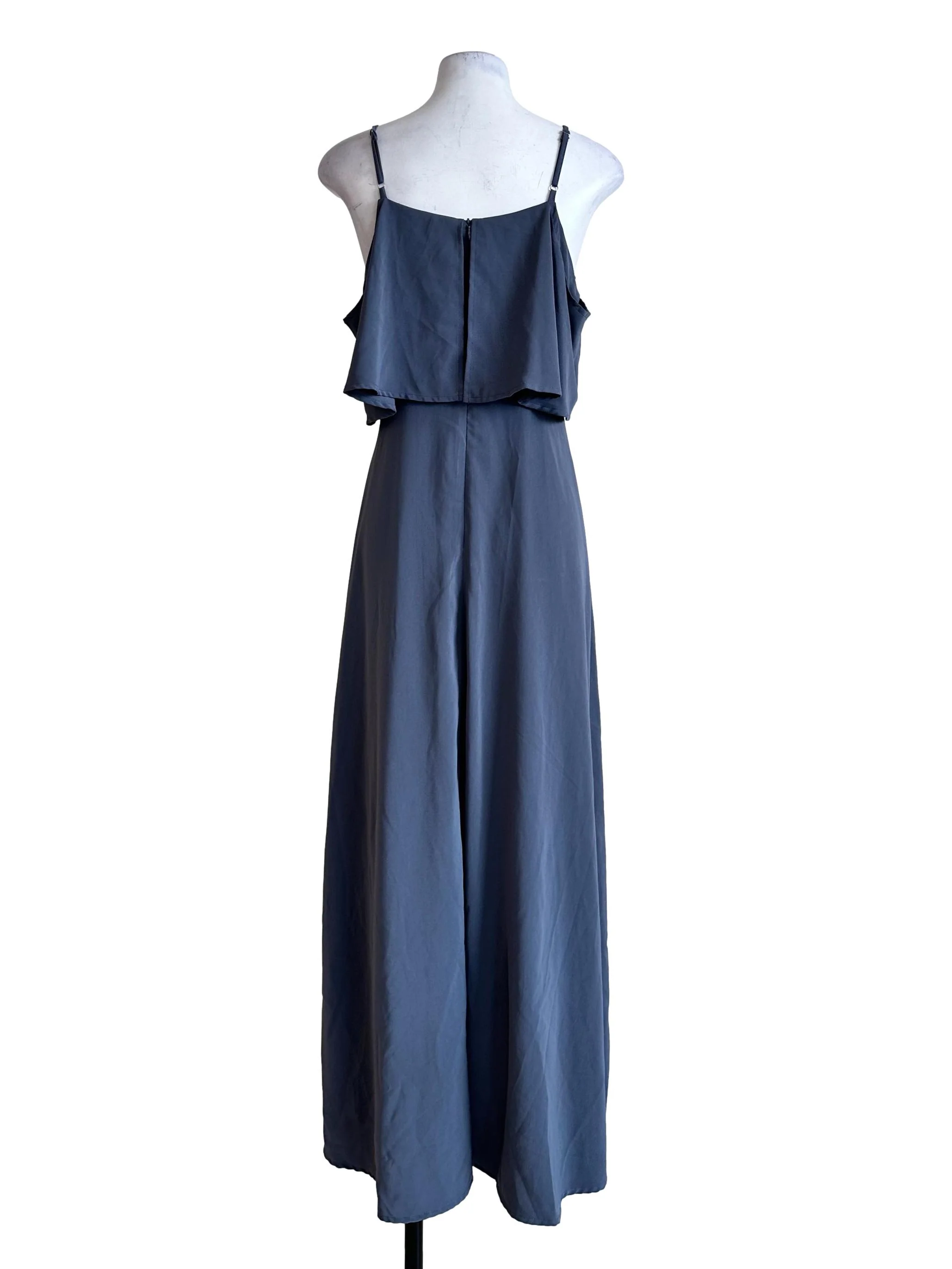 Slate Grey Cape Maxi Dress - Image 2