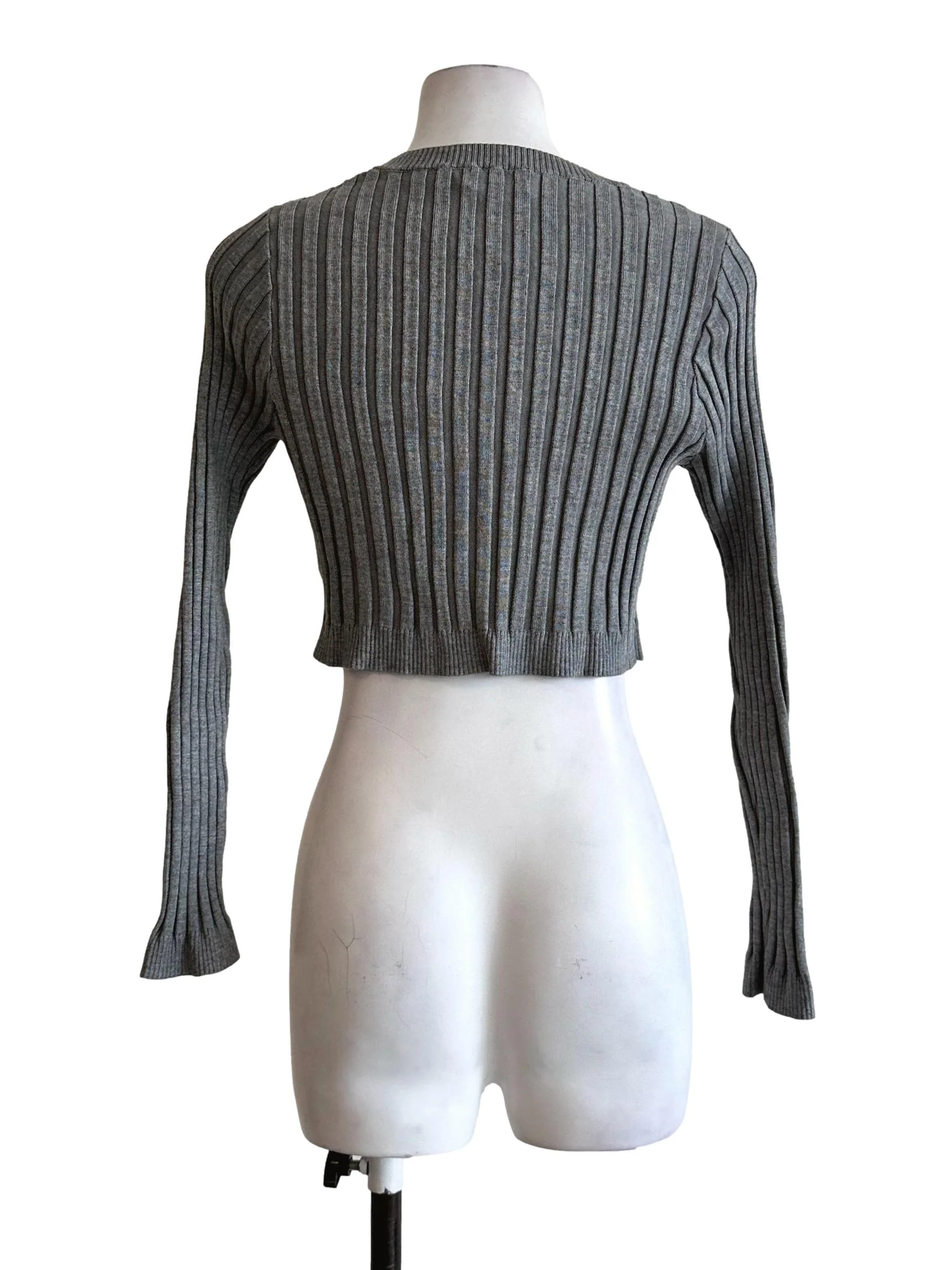 Smoke Grey Knitted Top - Image 2
