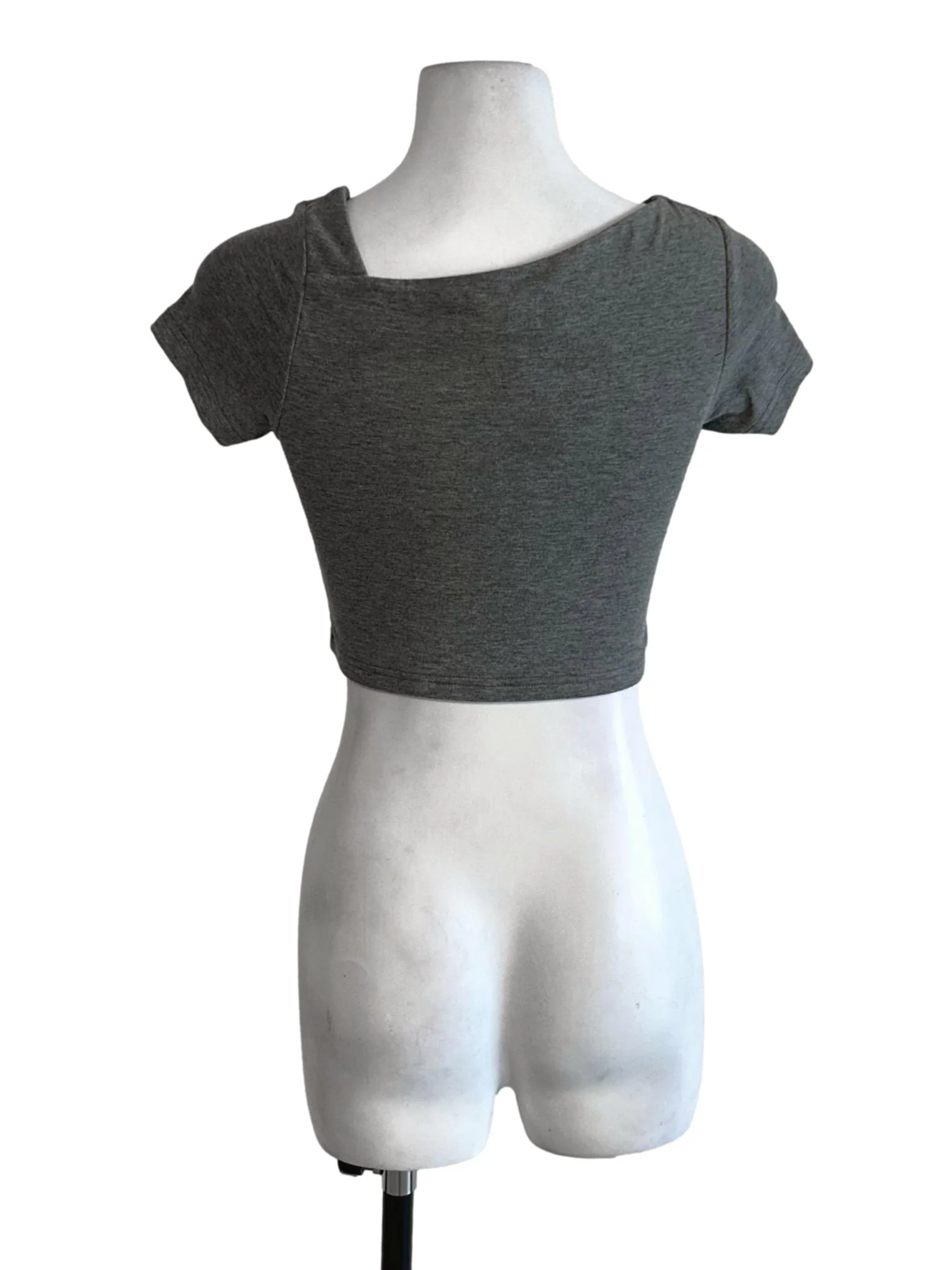 Smoke Grey Padded Asymmetric Top - Image 2