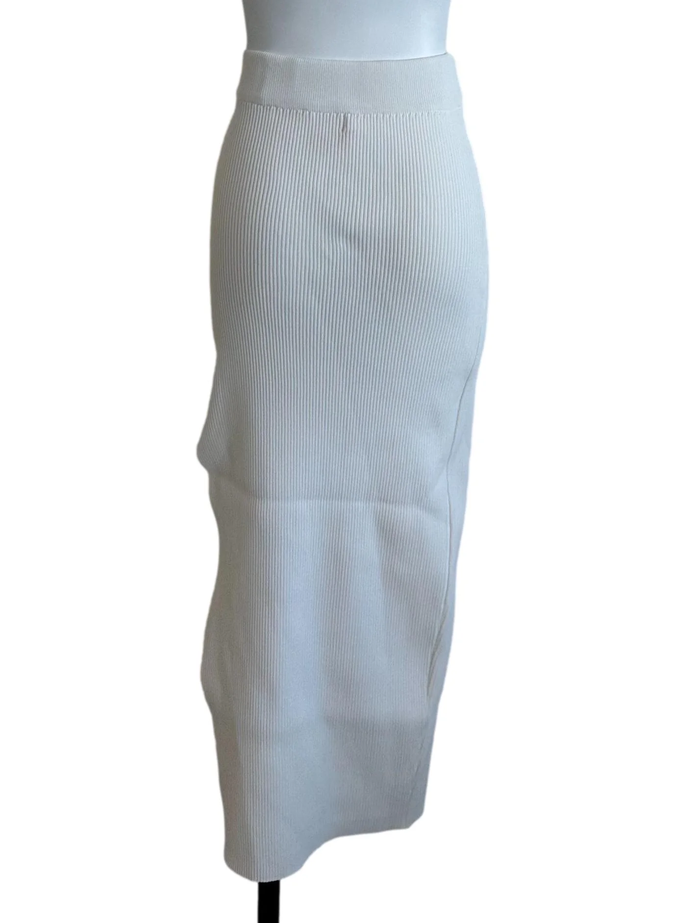 Snow White Knit Pencil Slit Skirt - Image 2