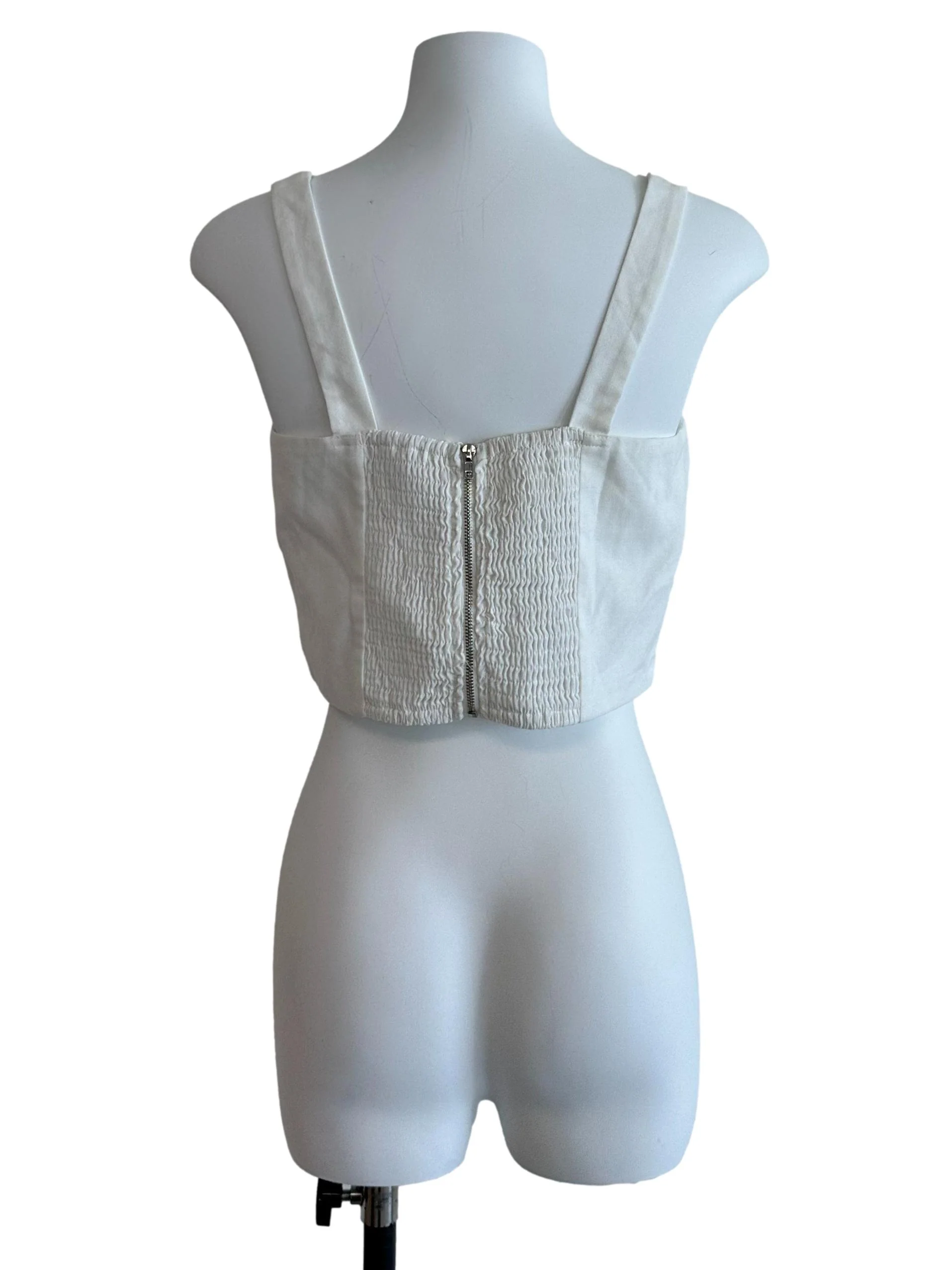 Snow White Square Neck Crop Top - Image 2