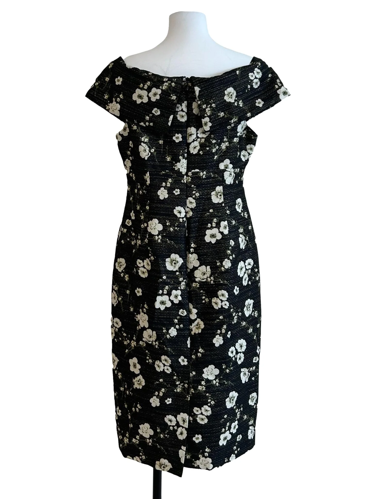 Soft Black And Green Floral Dress - Image 2