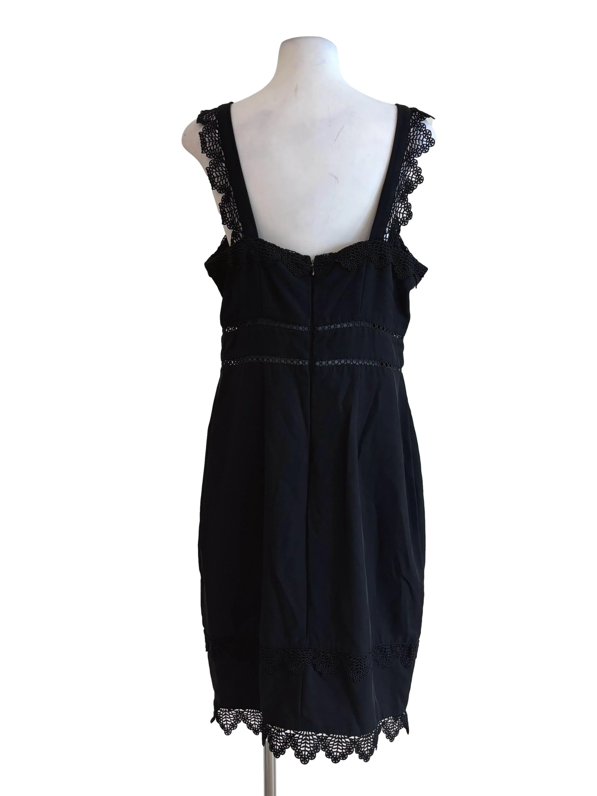 Soft Black Lace Strap Pencil Dress - Image 2