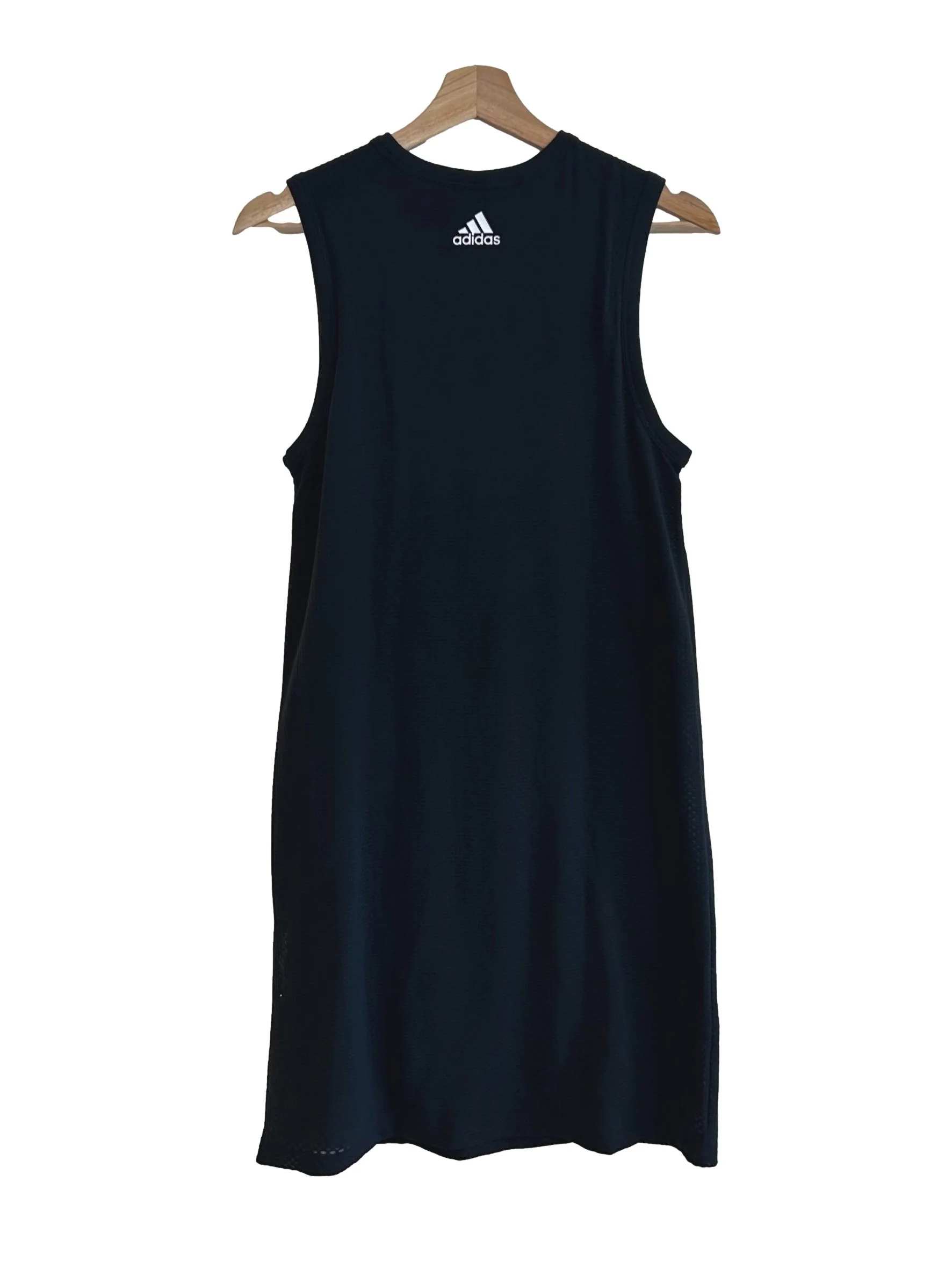 Soft Black Sleeveless Long Shirt - Image 2