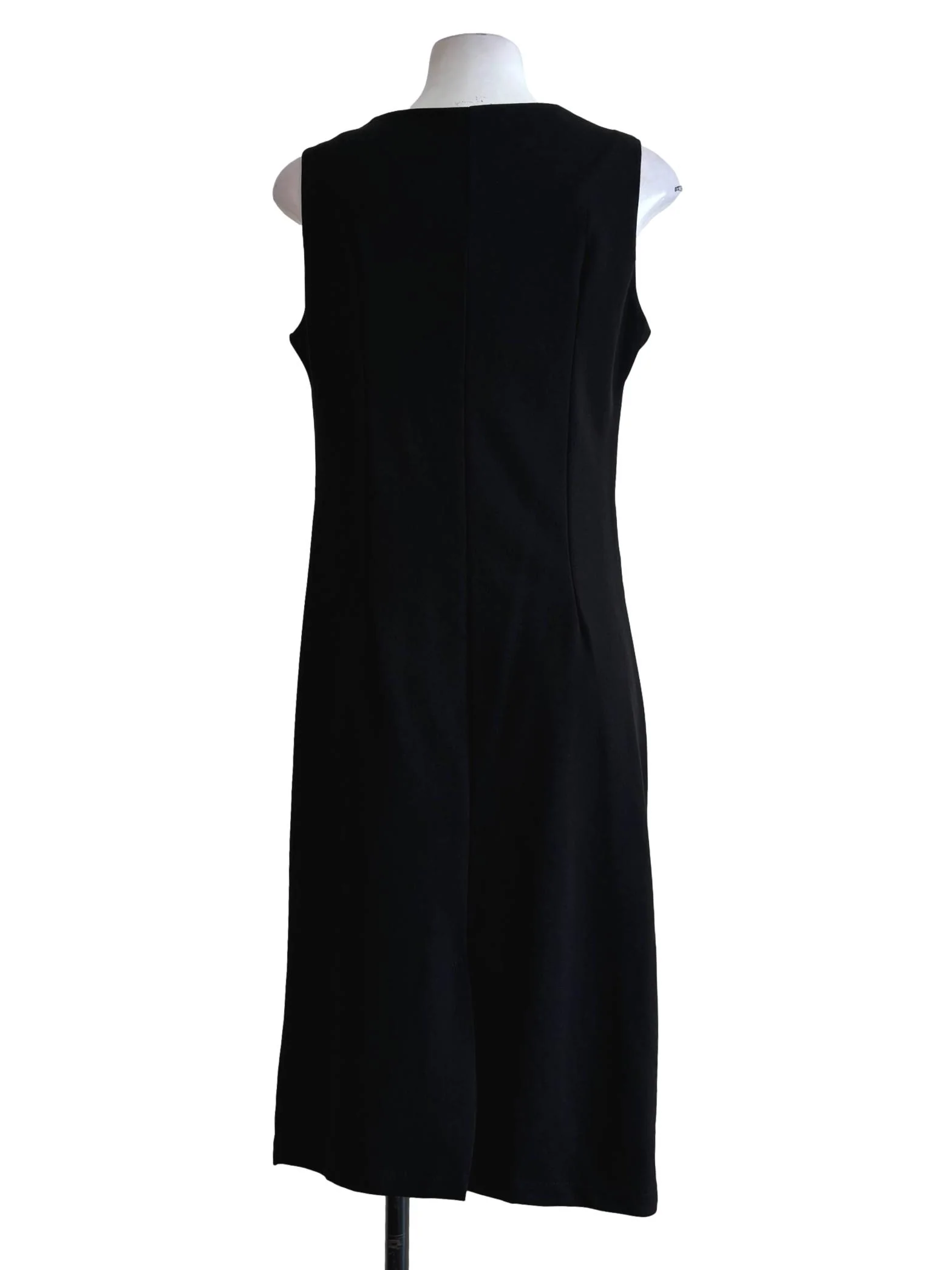 Soft Black Sleeveless Pencil Dress - Image 2