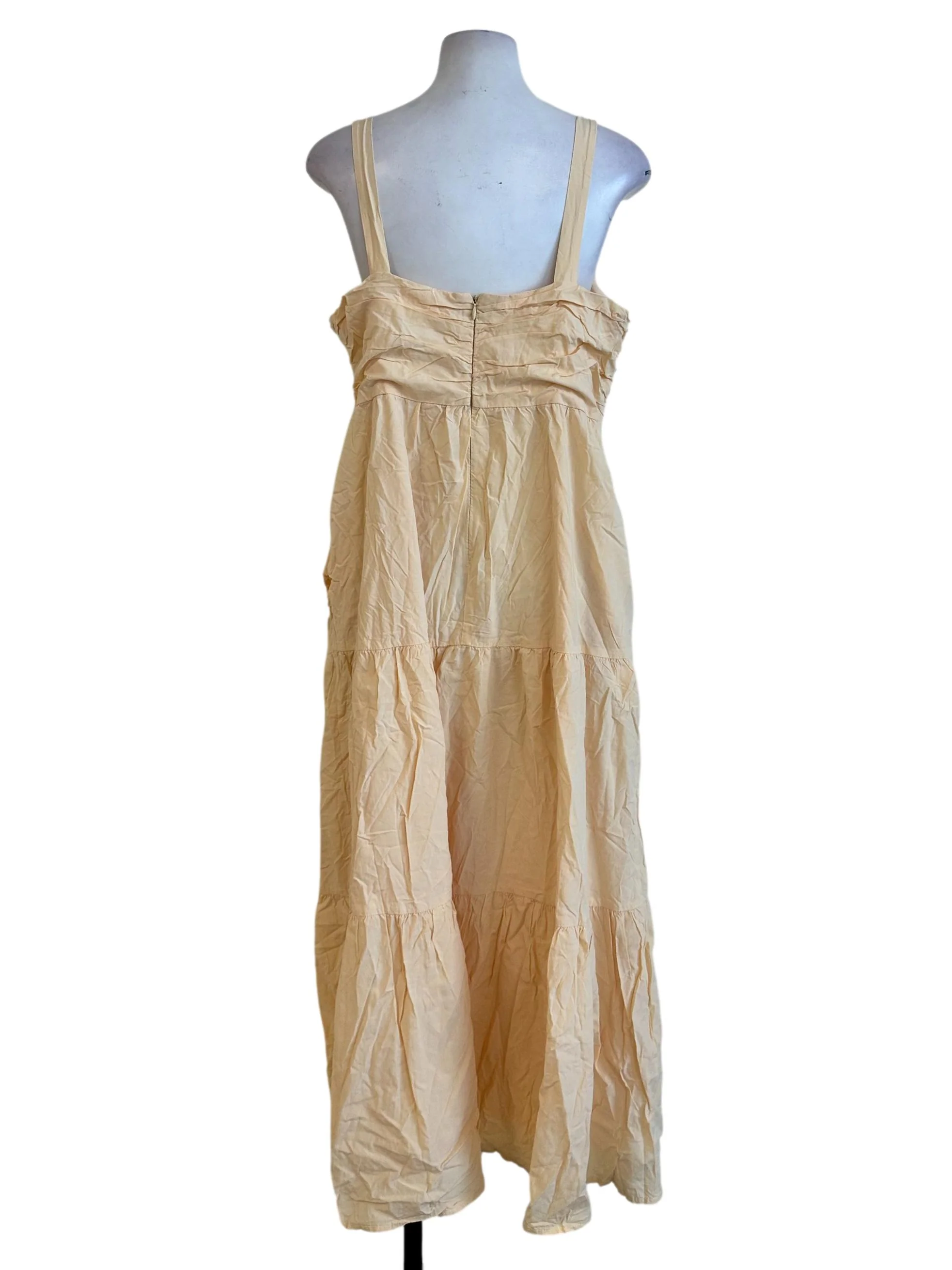 Soft Yellow Sleeveless Maxi Dress - Image 2