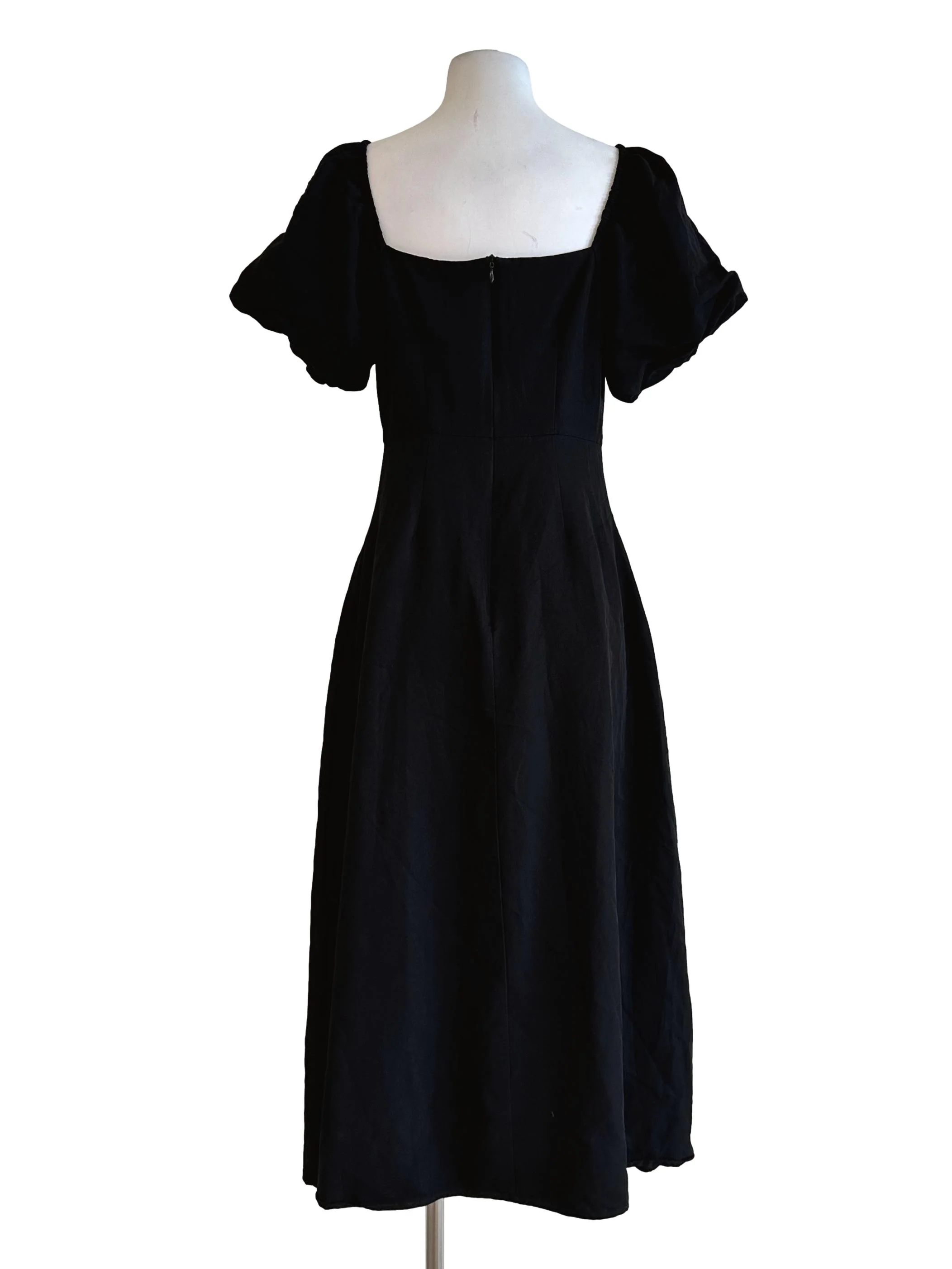 Spider Black Plain Maxi Dress YHF - Image 2
