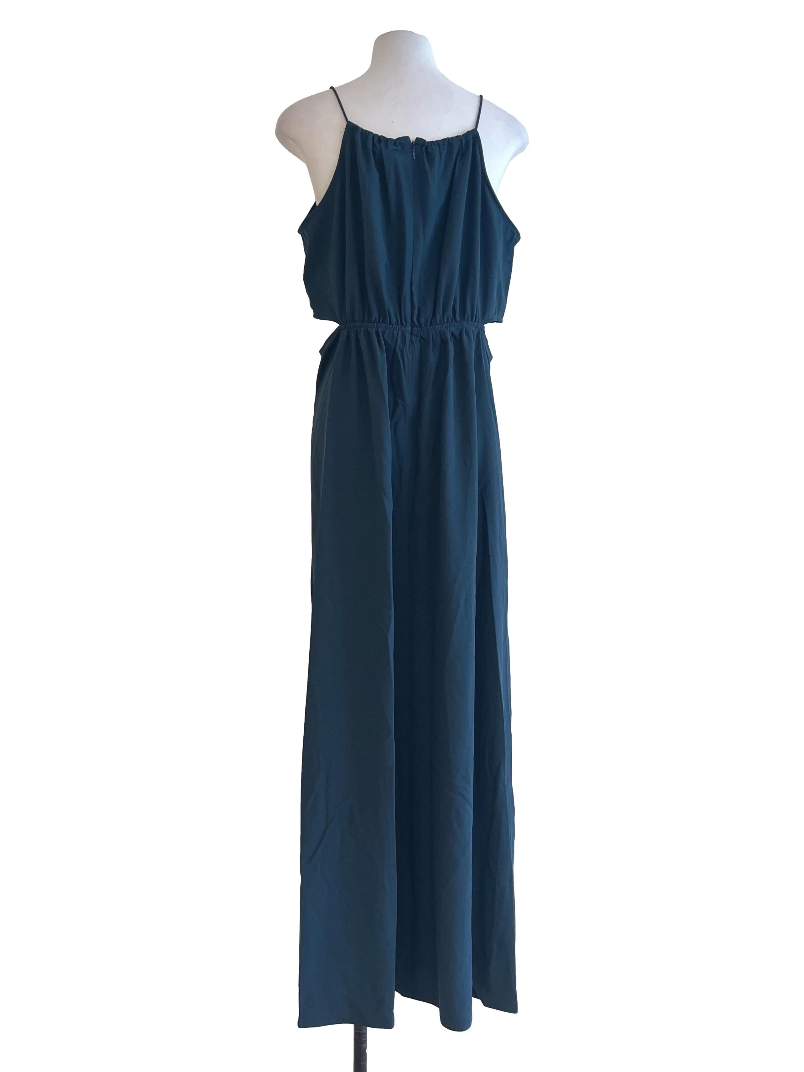 Spruce Blue Halter Neck Sleeveless Dress - Image 2