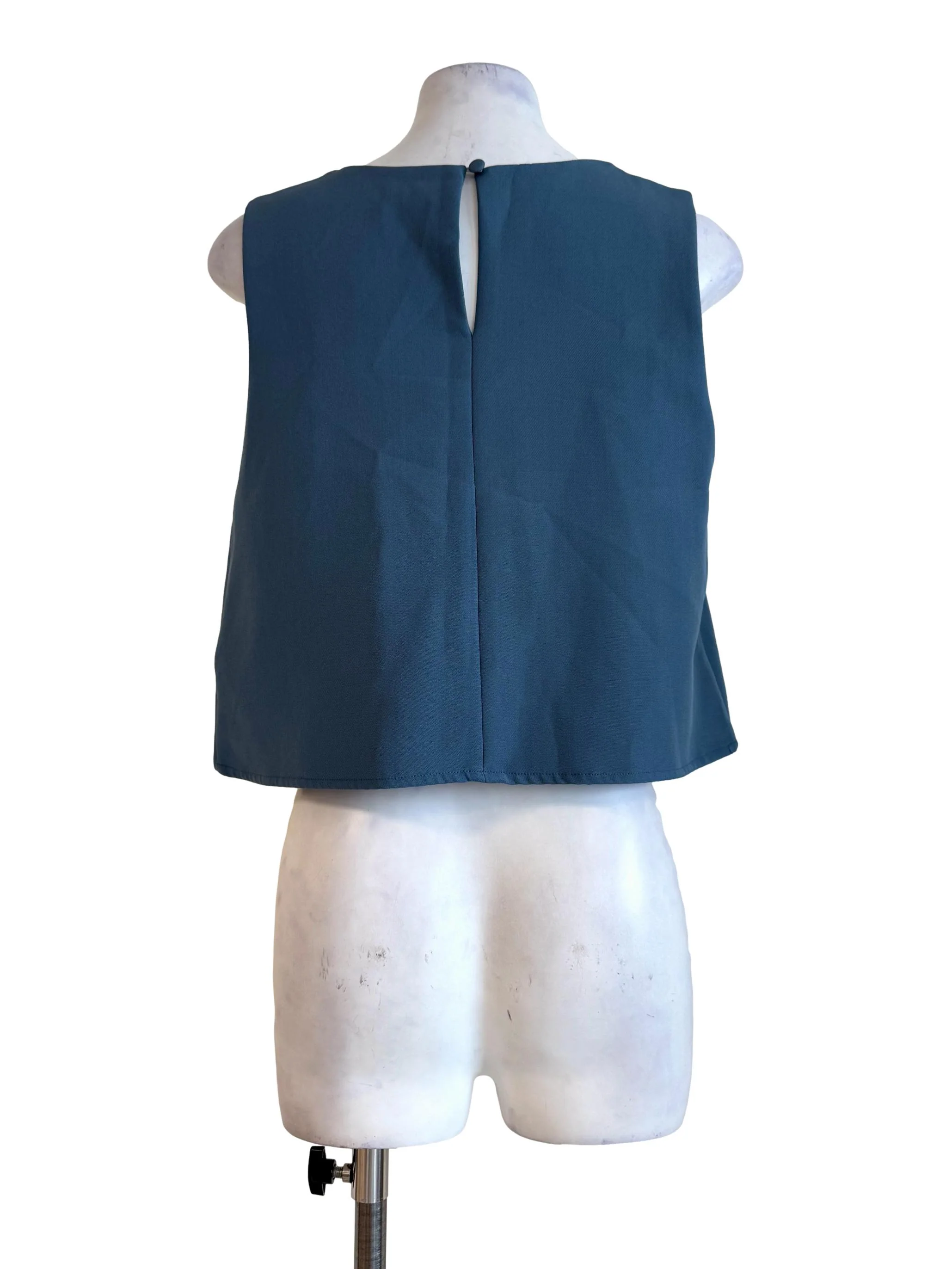 Steel Blue Round Neck Top - Image 2