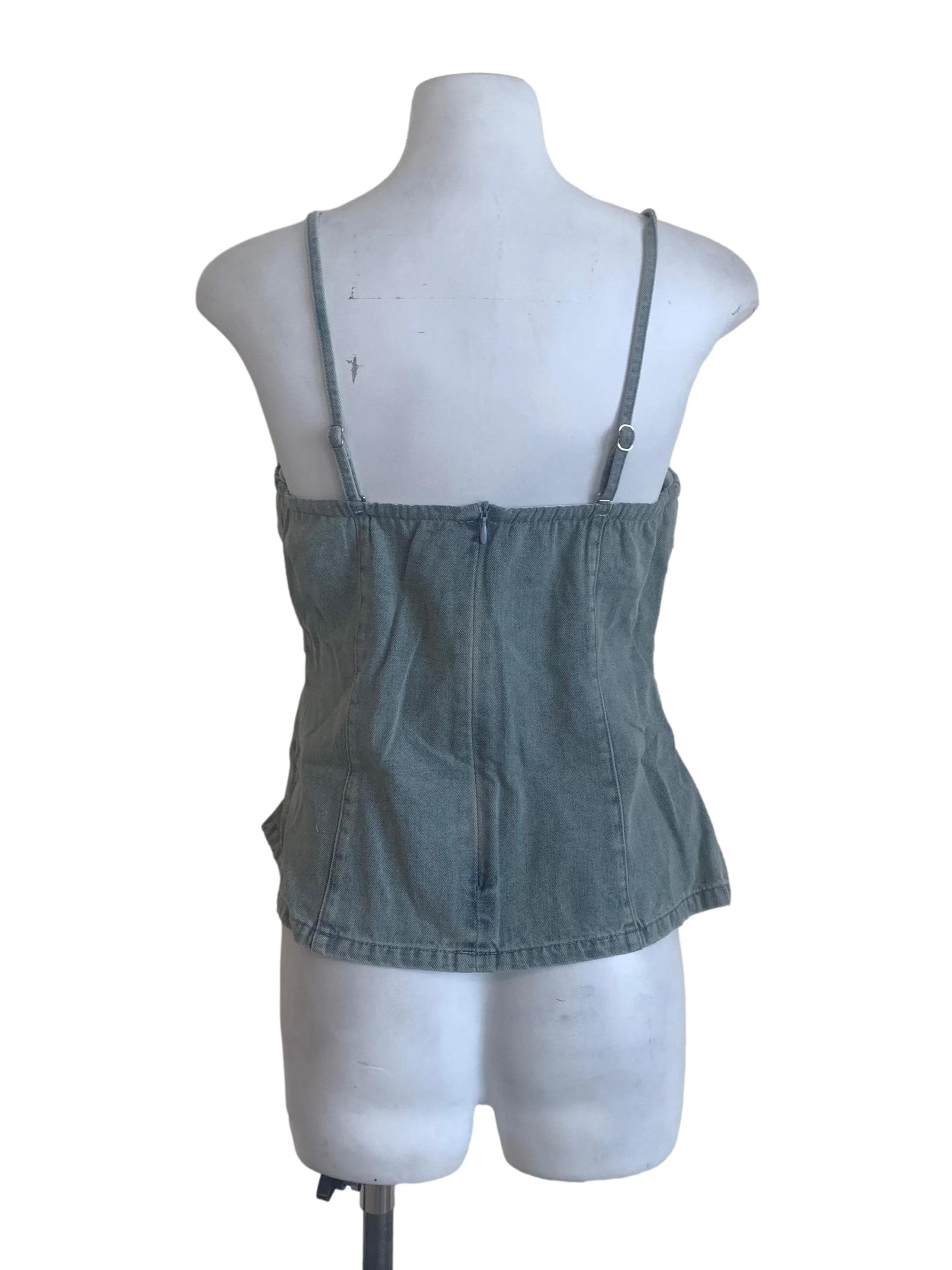 Stone Blue Denim Top - Image 2