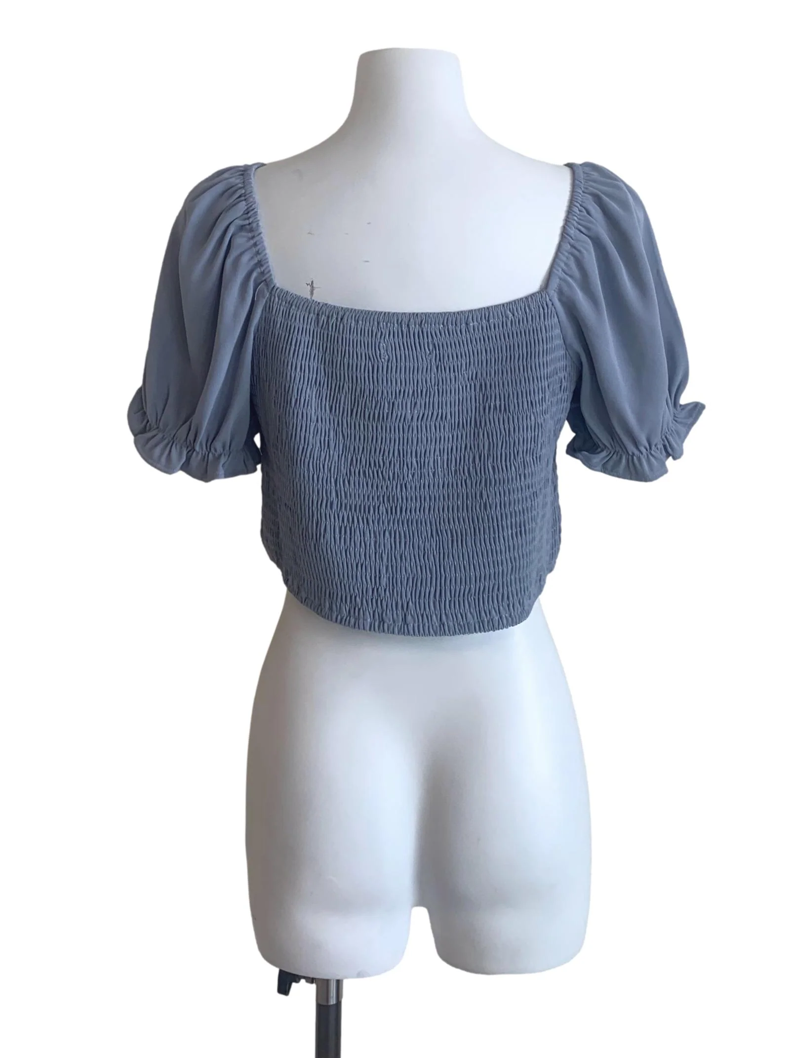 Stone Blue Square Neck Top - Image 2