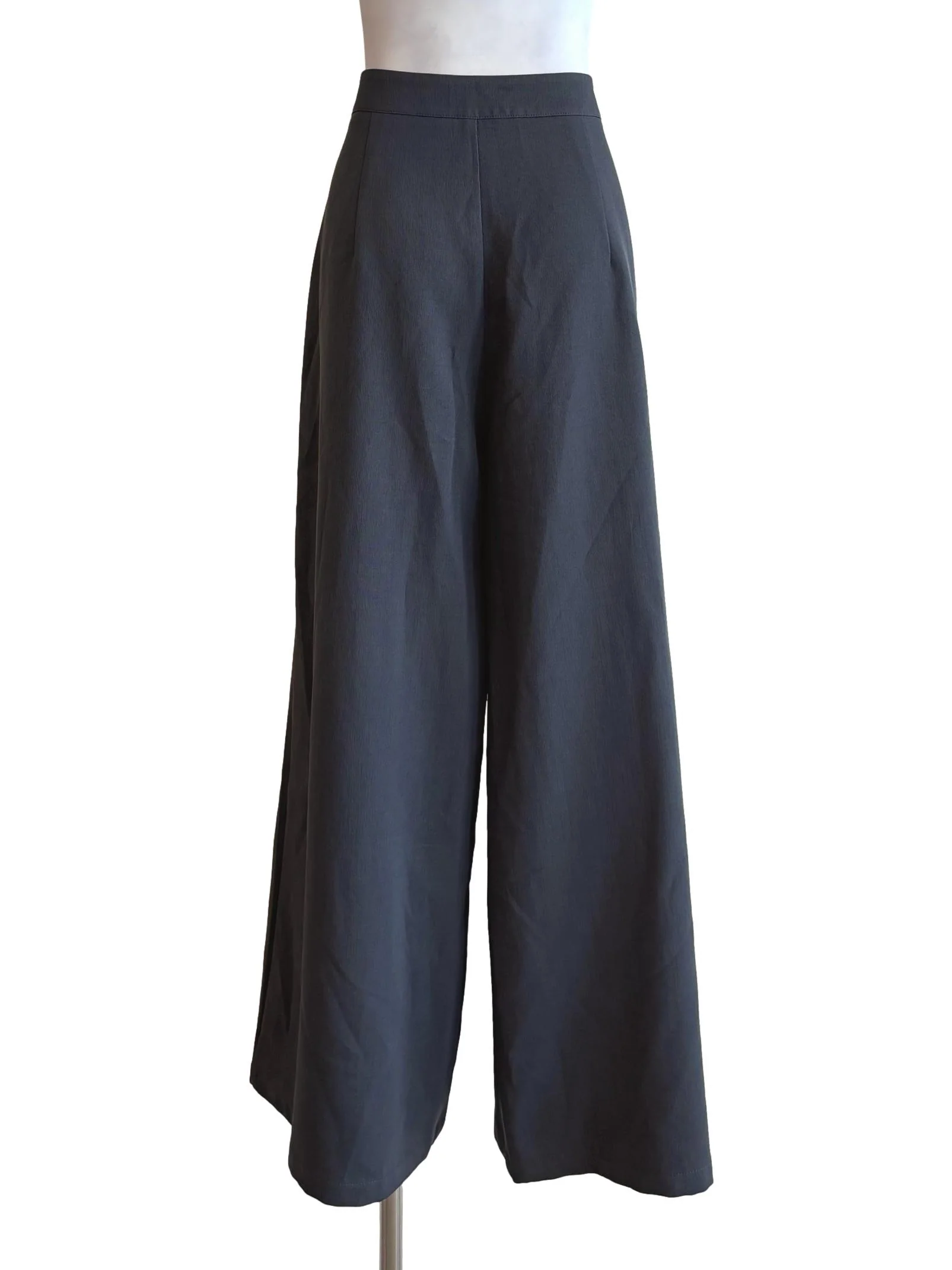 Stone Grey Wide Leg Pants - Image 2
