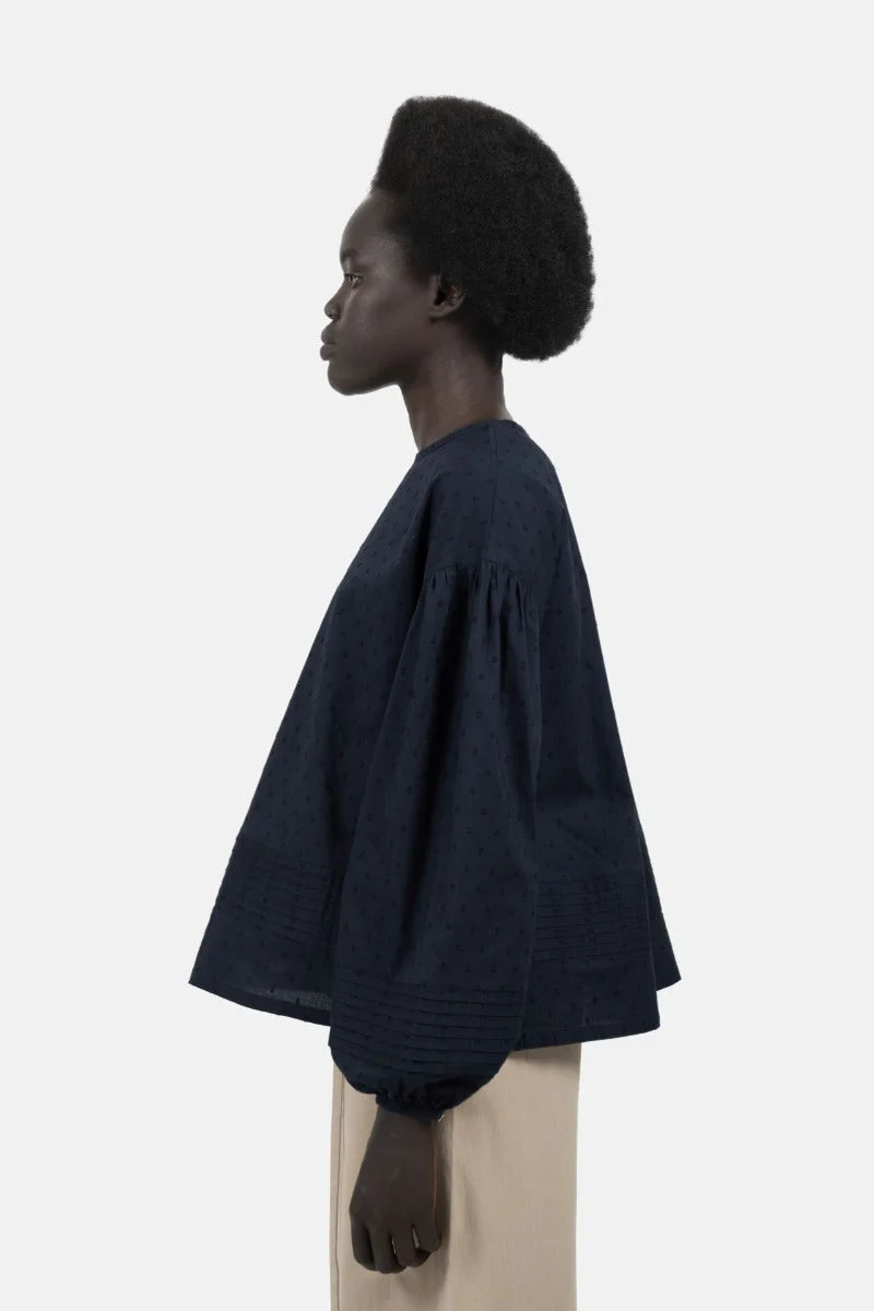 Strasbourg Blouse - Cotton Summer Blouse Kalonji Blue CSN - Image 3