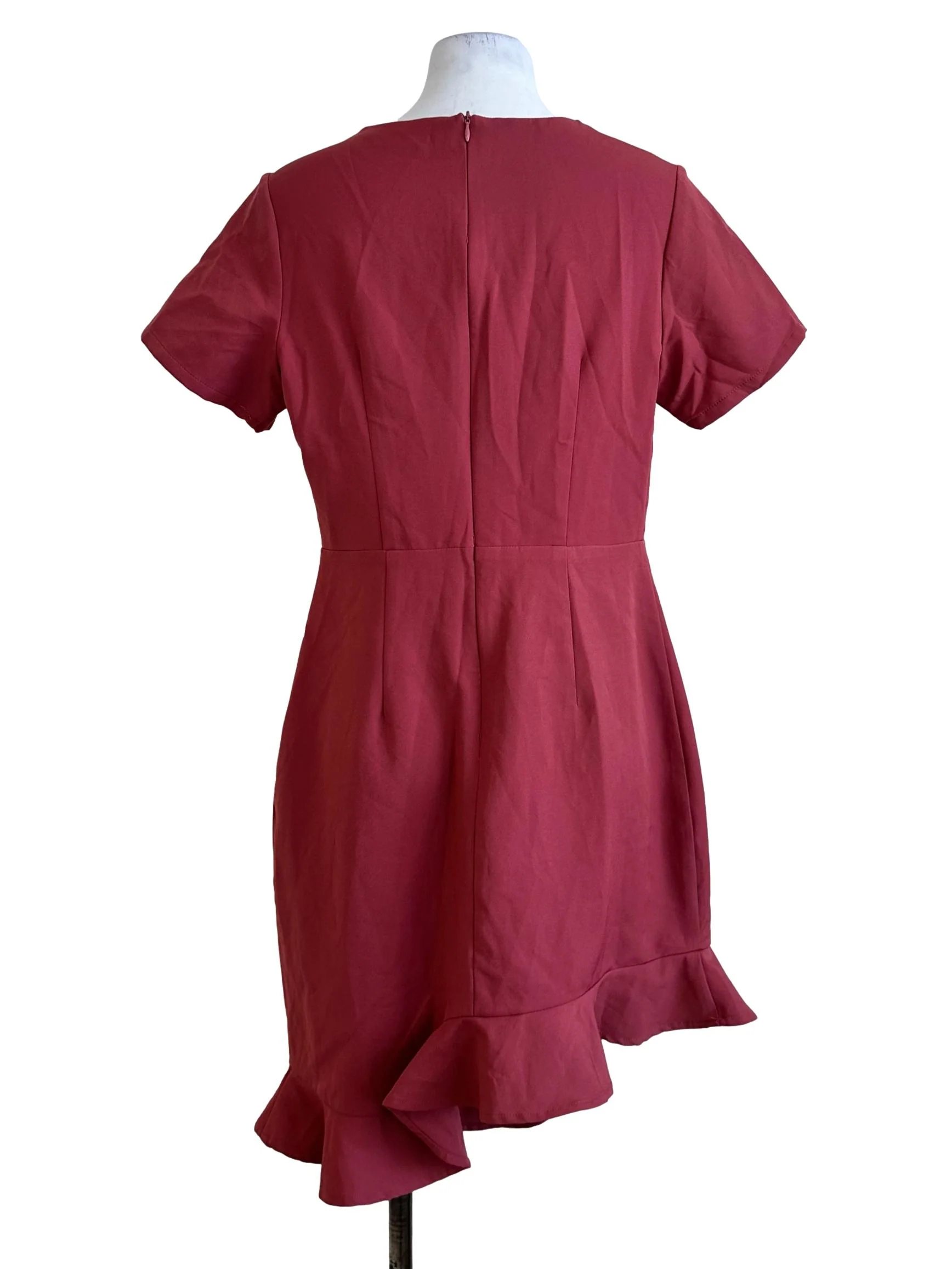 Strawberry Pink Round Neck Dress - Image 2