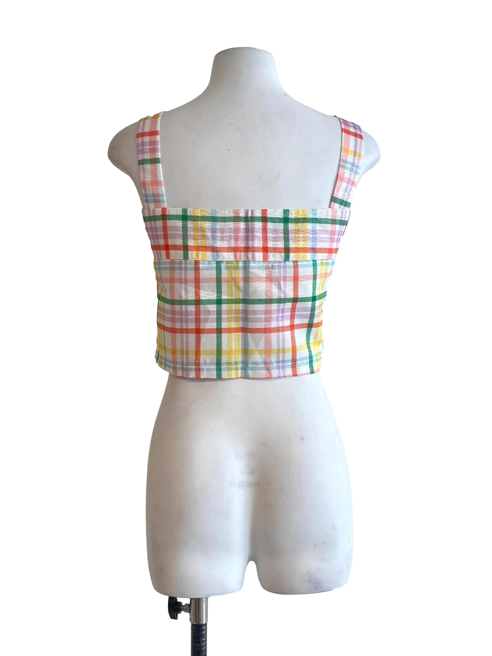 Sunset Orange Multicolour Print Sleeveless Top - Image 2
