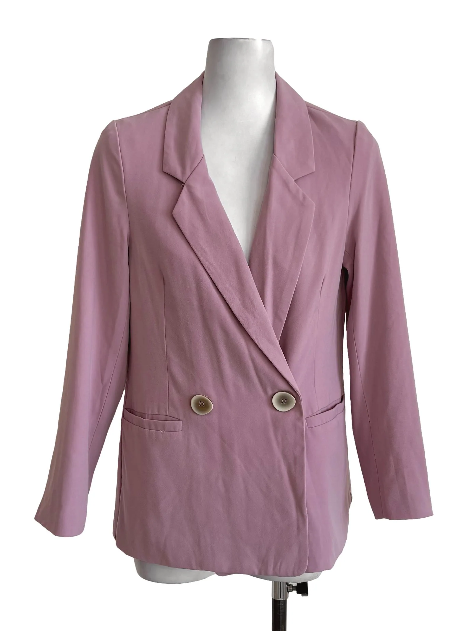 Taffy Pink Double Breasted Blazer