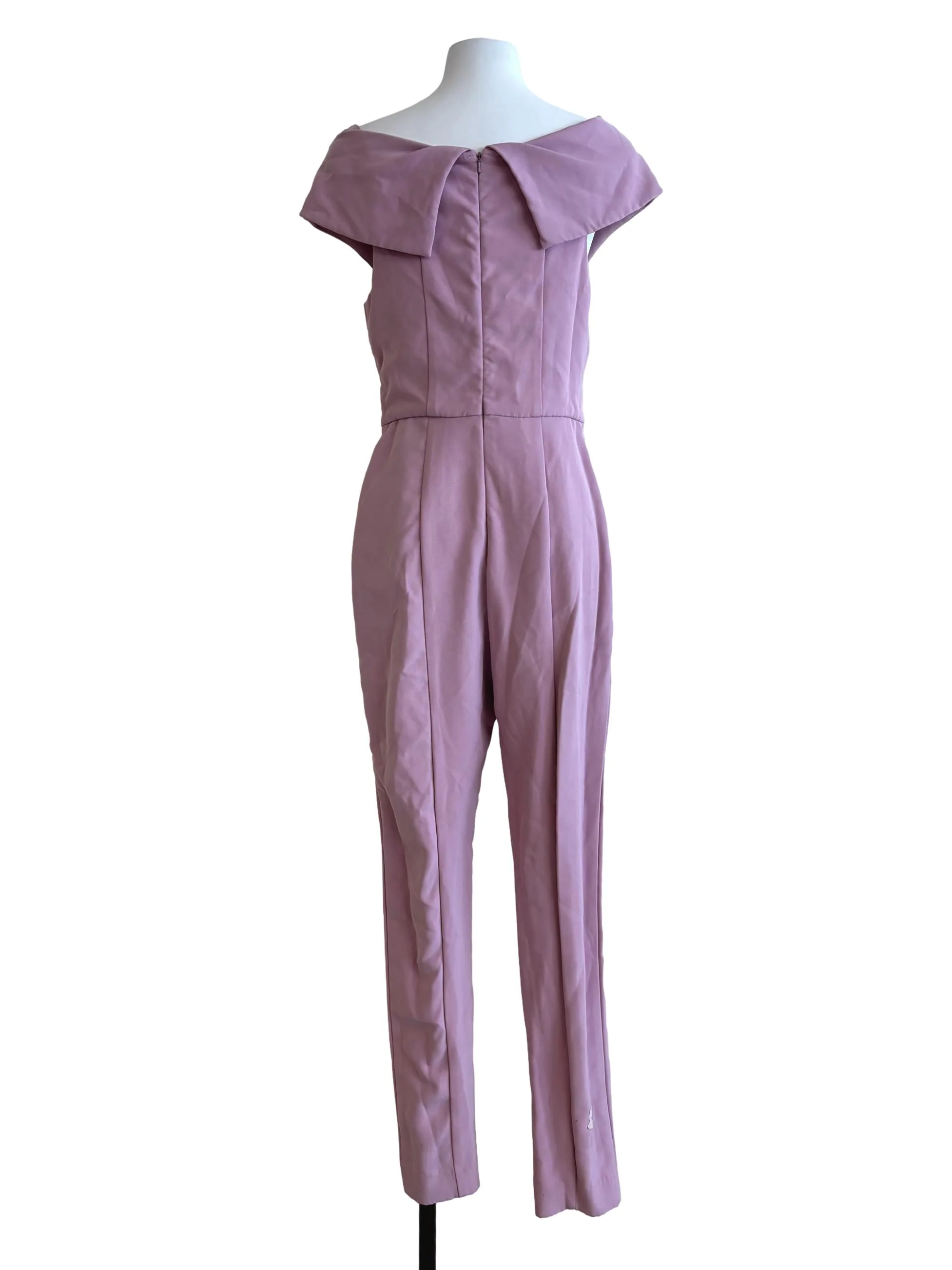 Taffy Pink Off Shoulder Slim Fit Jumpsuit - Image 2